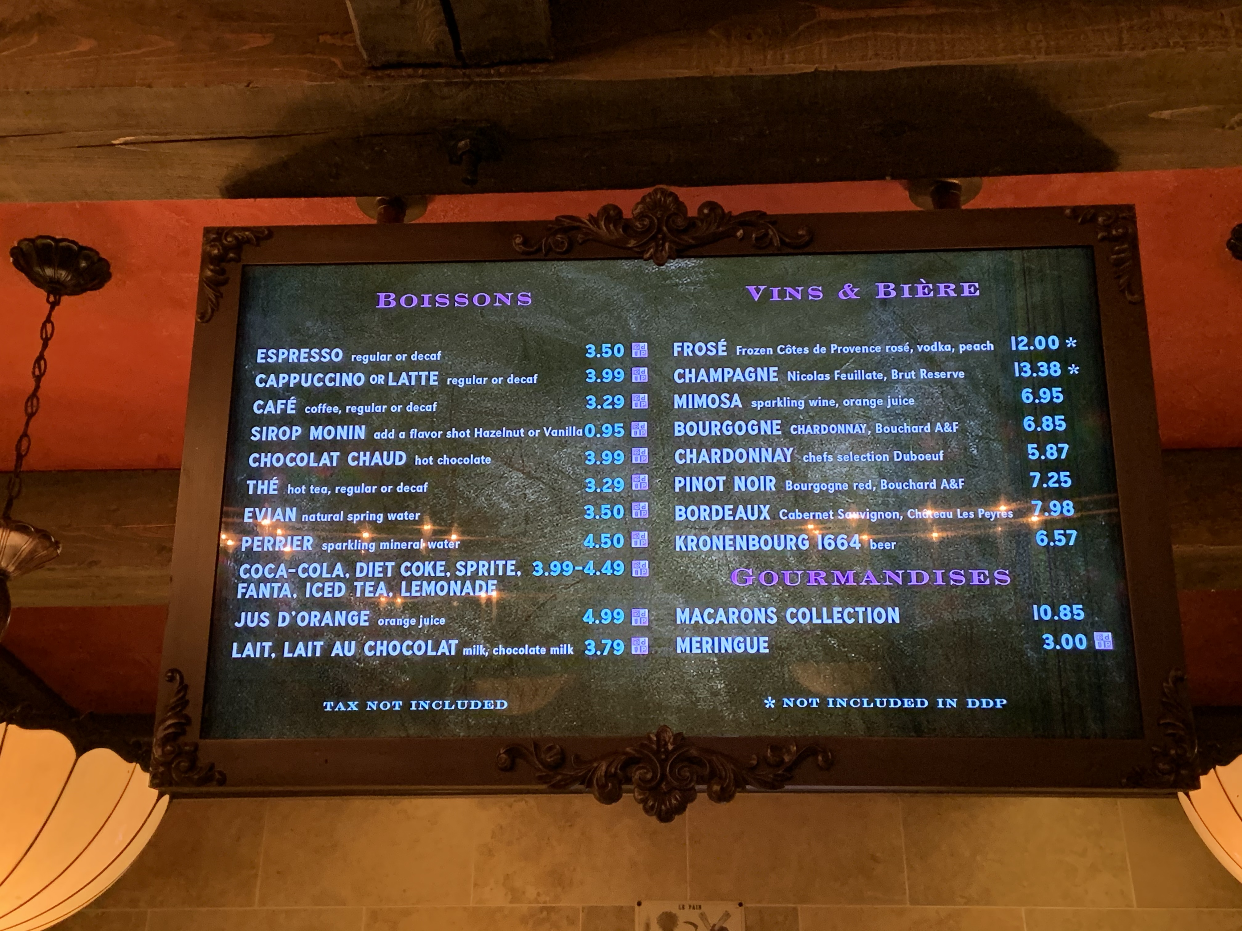 Les Halles Menu changes 1/12/20 1