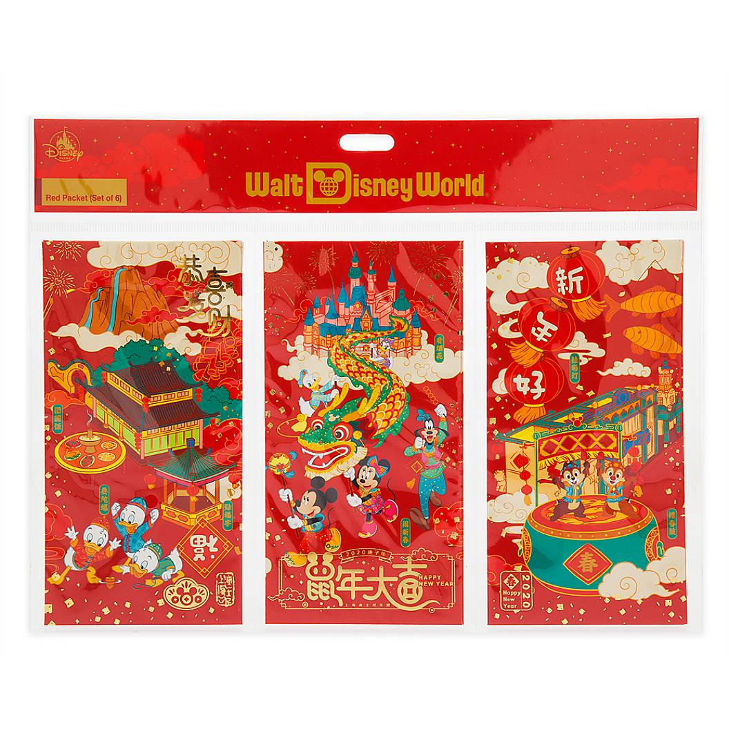 Mickey Mouse and Friends Lunar New Year 2020 Red Packet Envelopes &ndash; Walt Disney World - $9.99