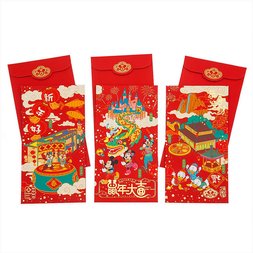 Mickey Mouse and Friends Lunar New Year 2020 Red Packet Envelopes &ndash; Walt Disney World - $9.99