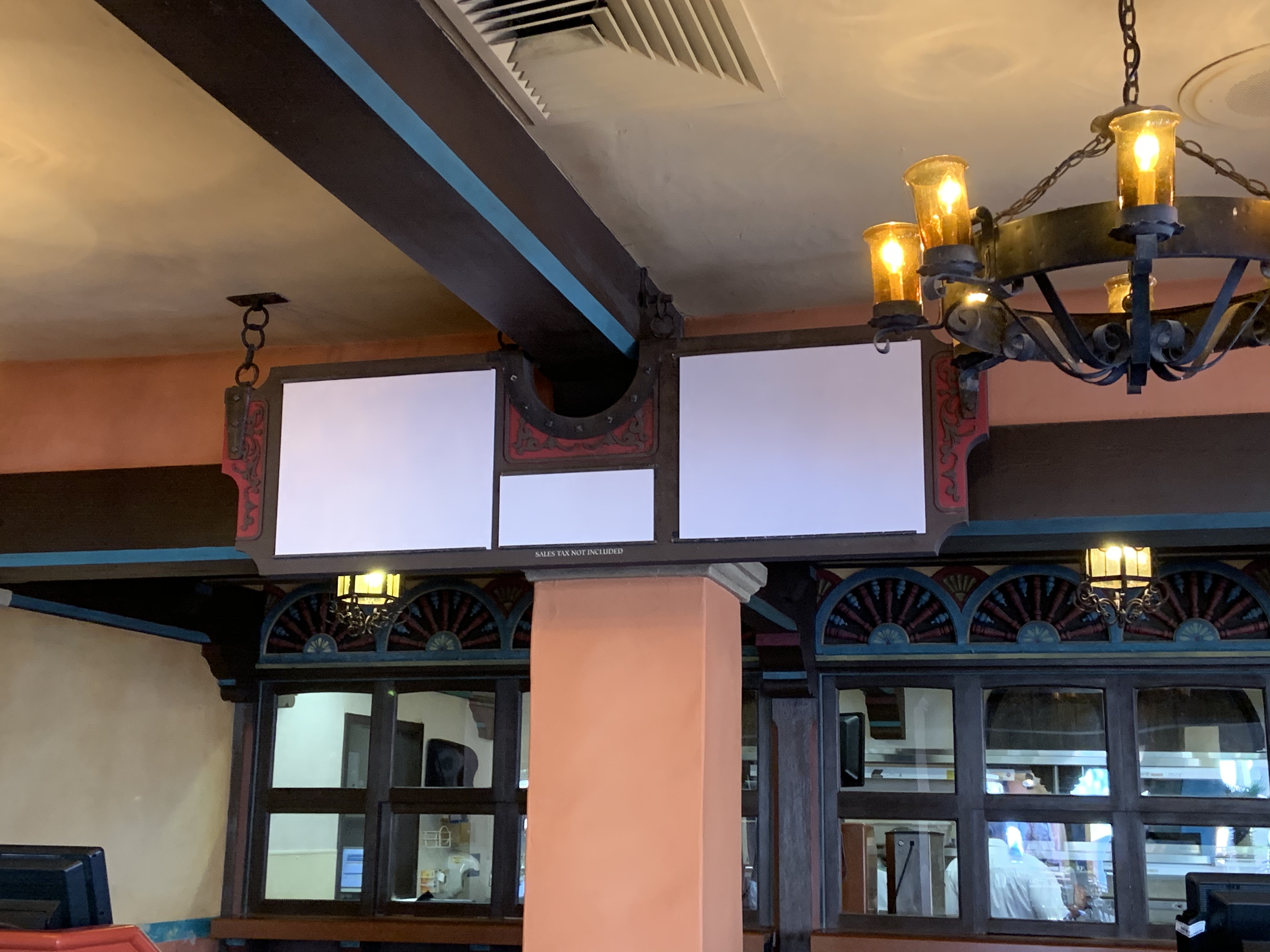 Tortuga Tavern sign covered 1/1/20