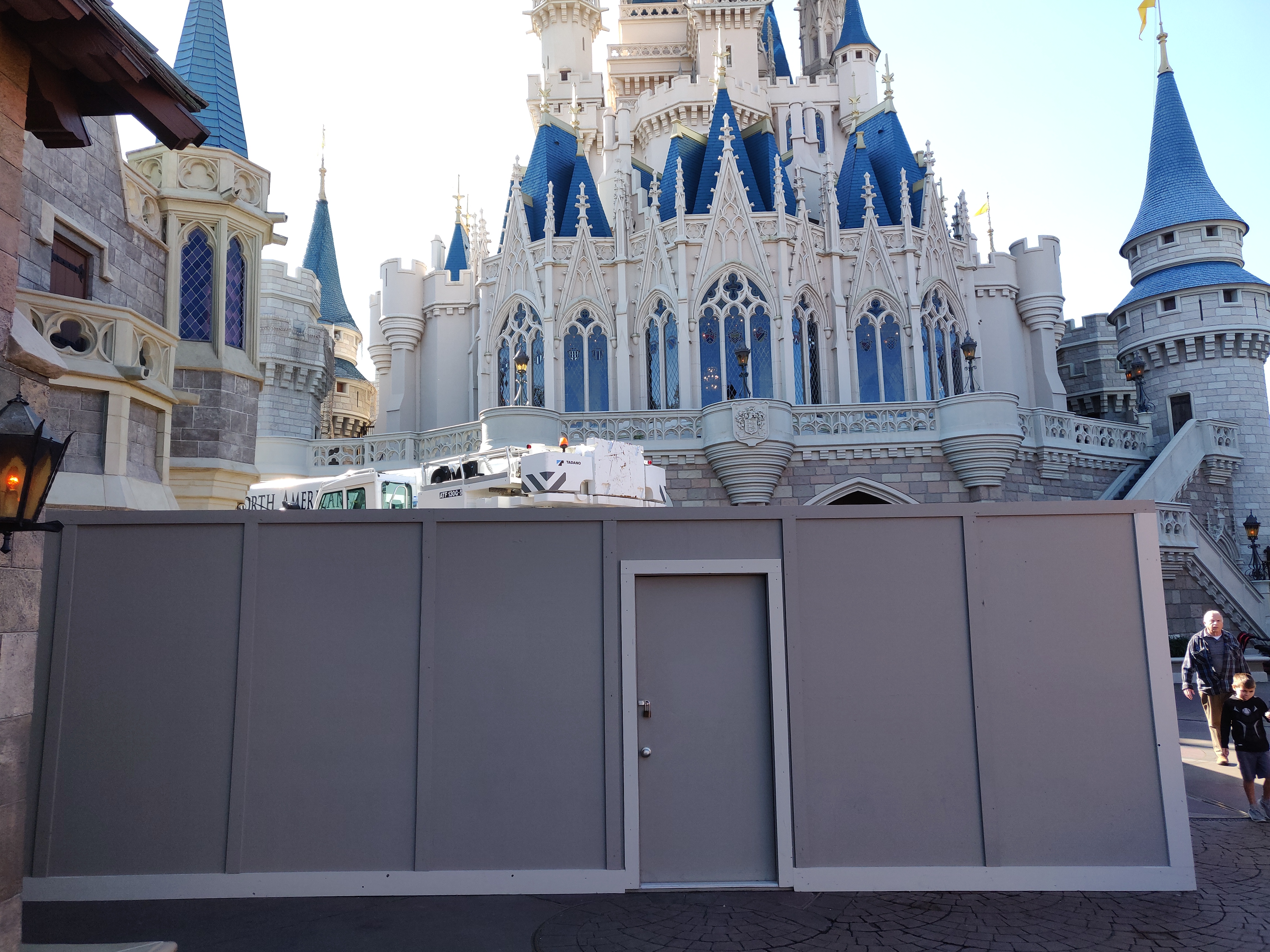 Cinderella Castle Crane Behind Walls