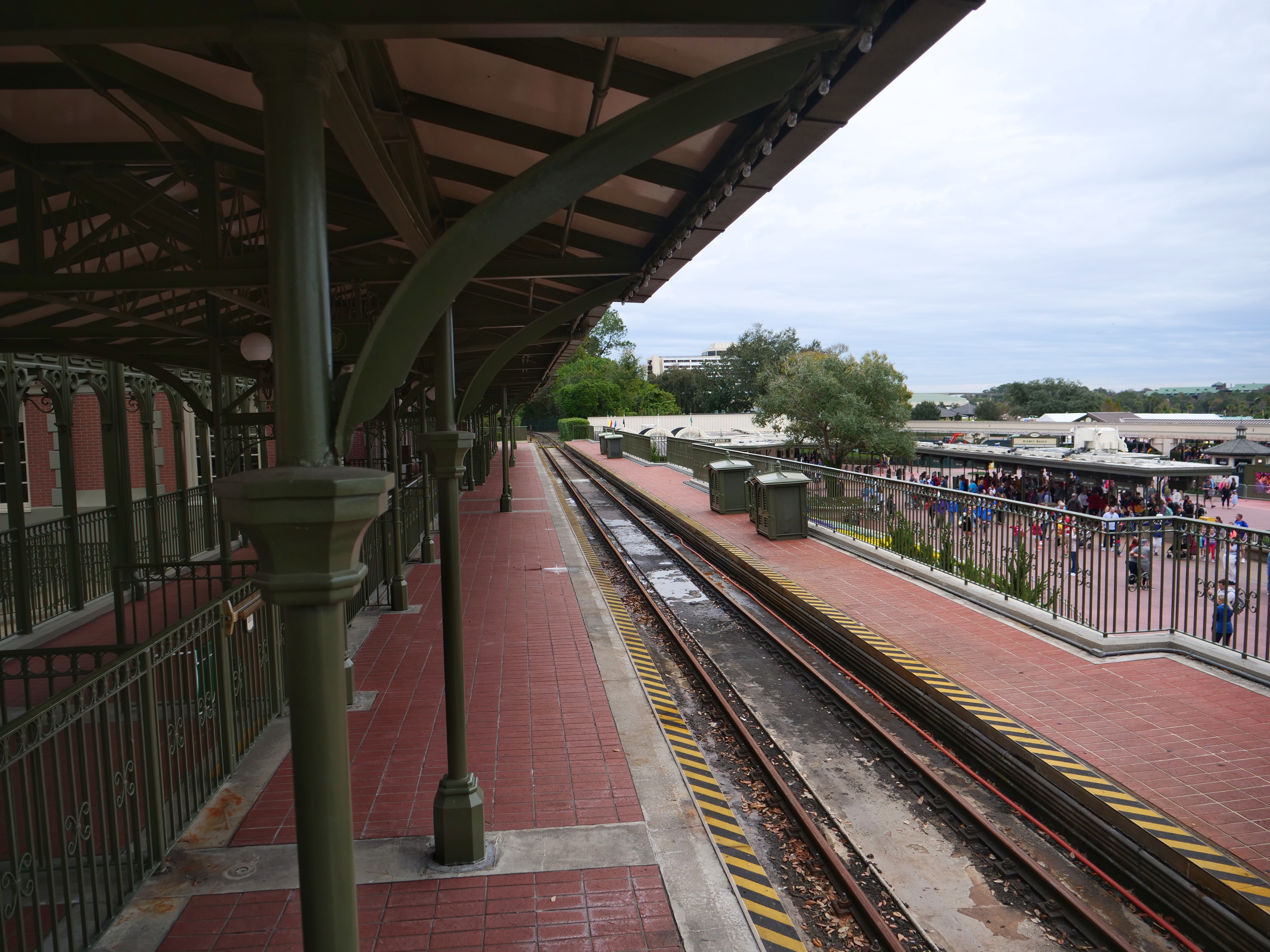 Empty Main Street Railroad Station
