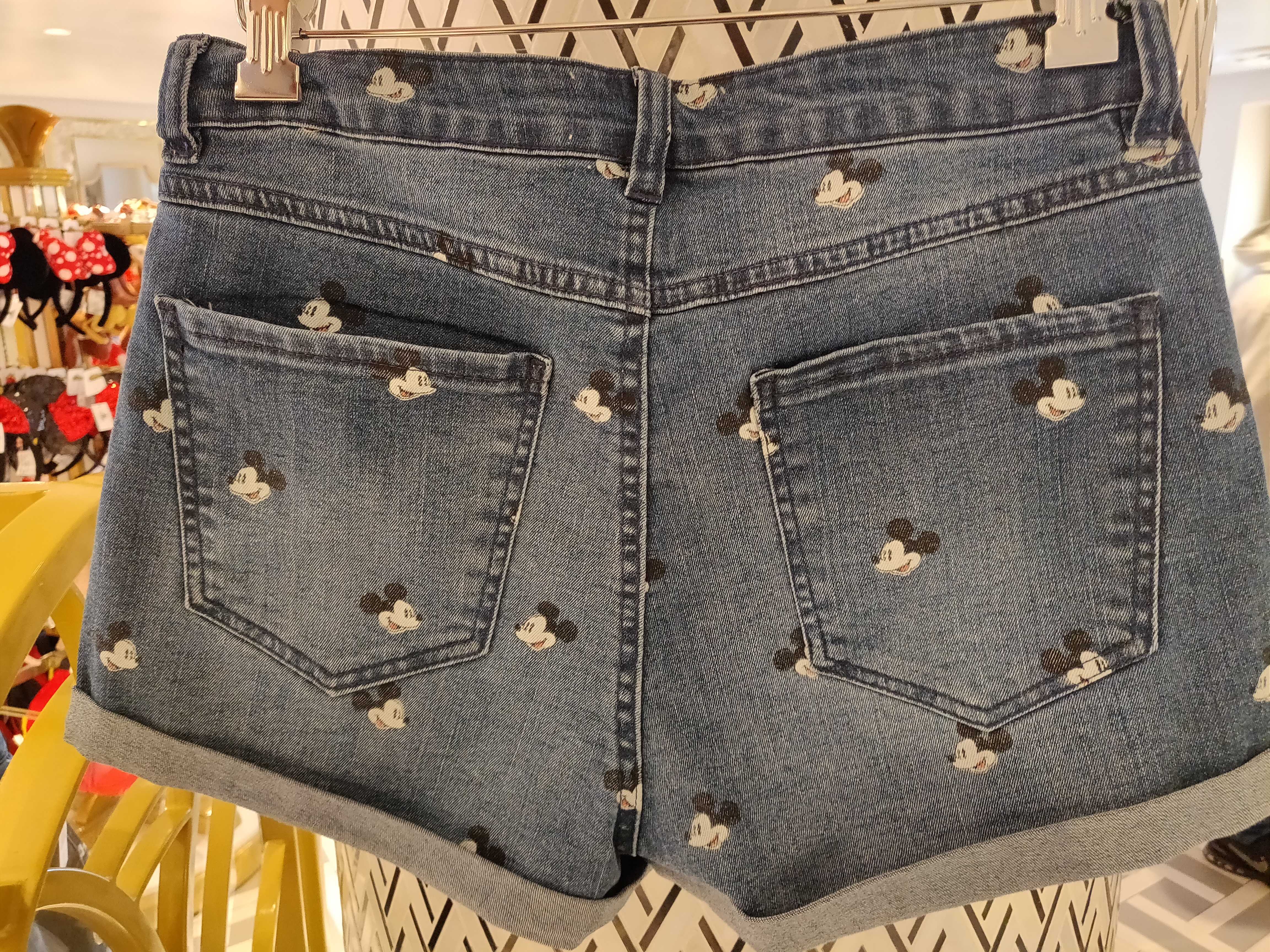 mickey mouse jean shorts womens