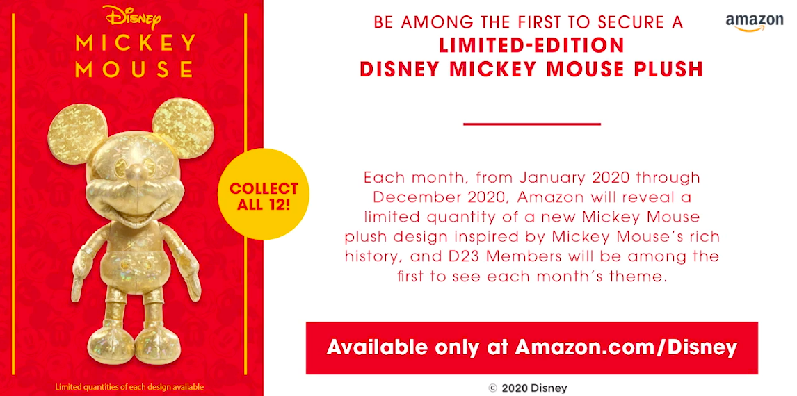 mickey mouse monthly plush