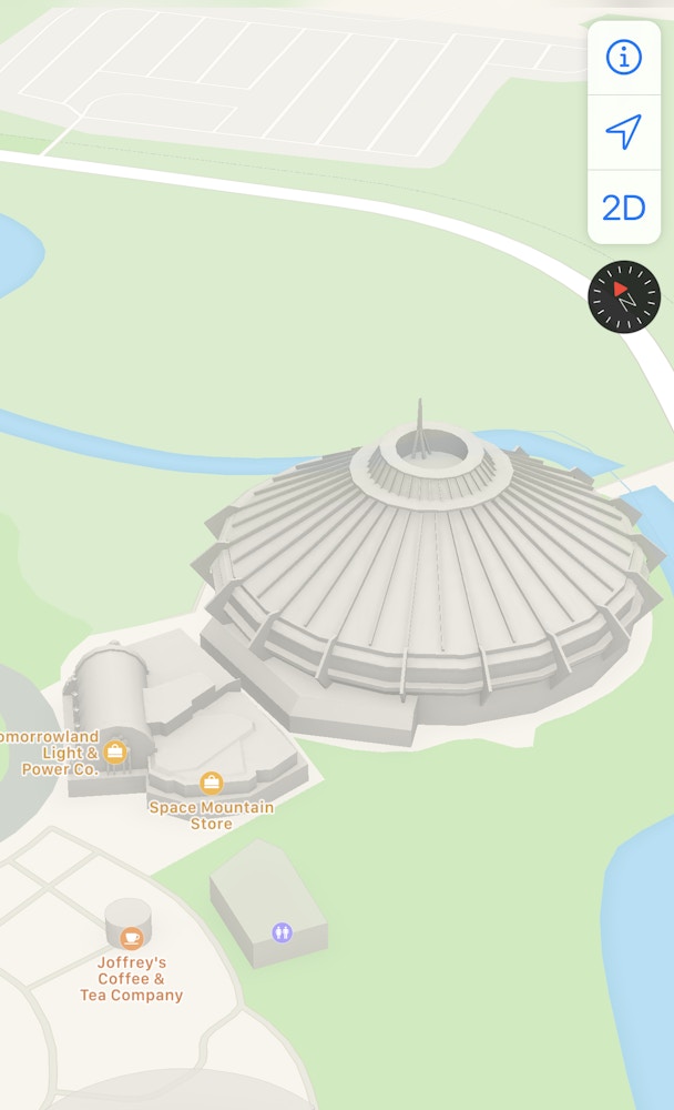 apple maps space mountain