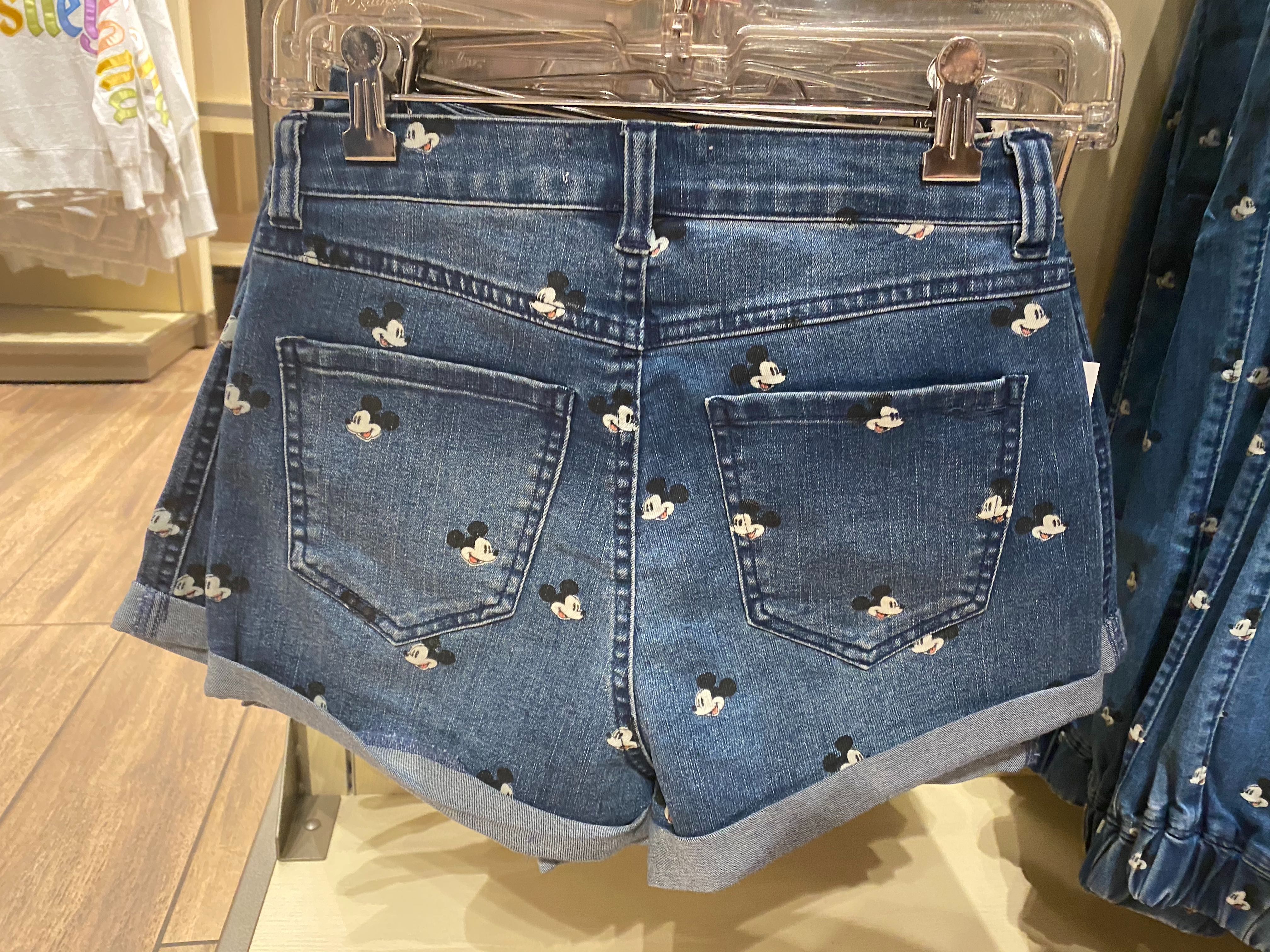 Jean shorts with hot sale mickey mouse