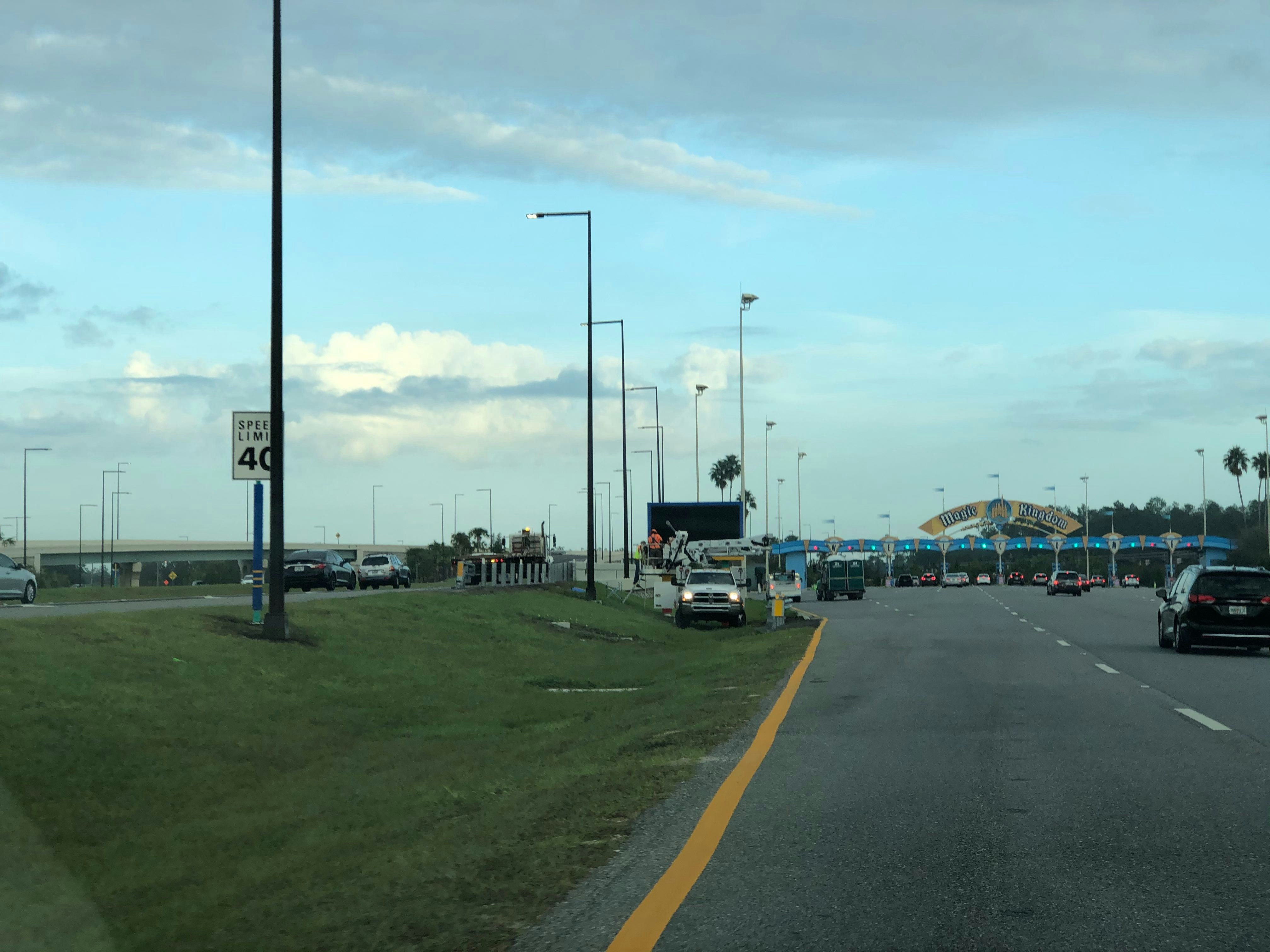 Magic Kingdom Toll Plaza Variable Message Sign to Aid Guests Installed 