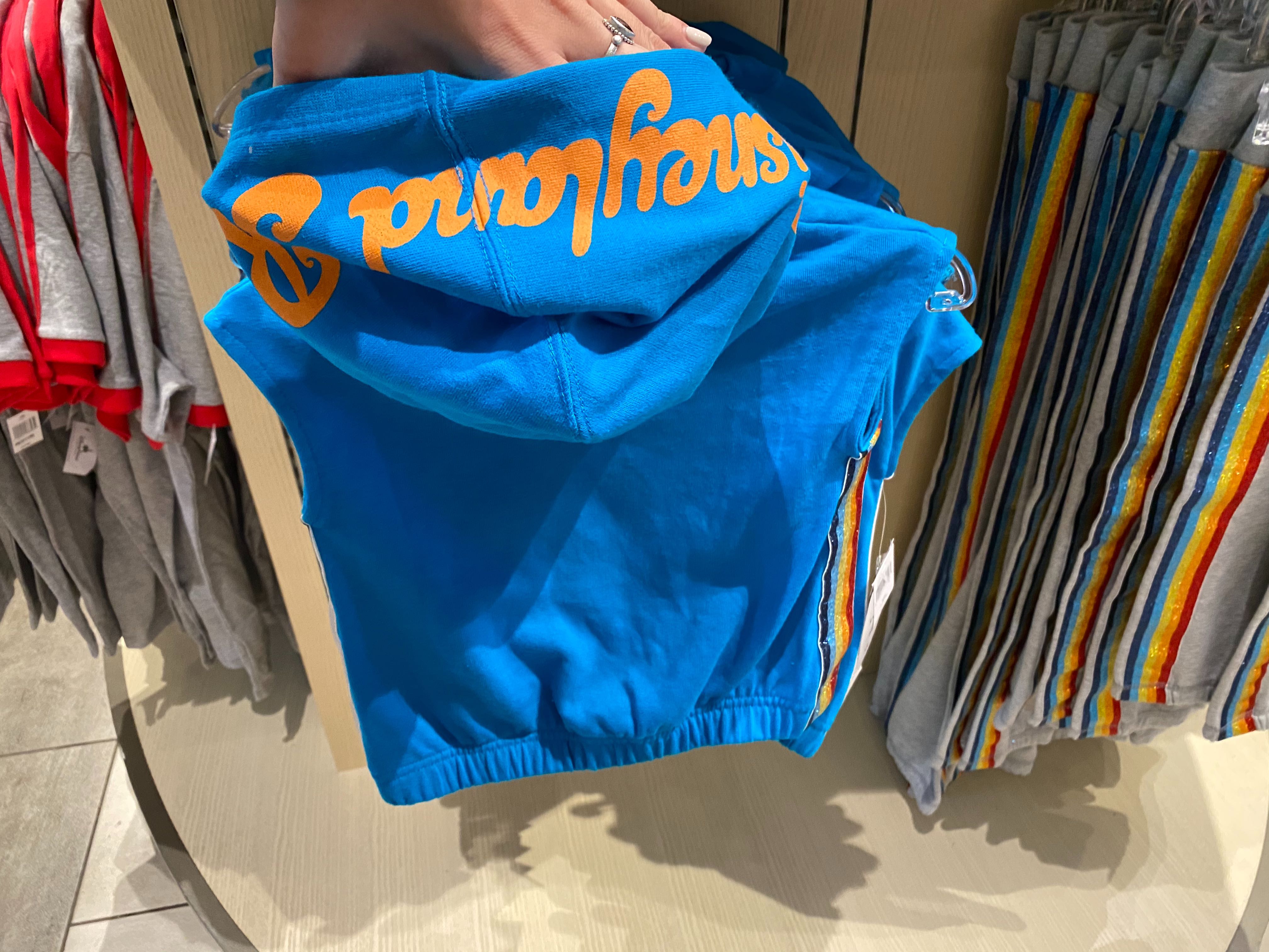 retro disneyland children's blue crop top