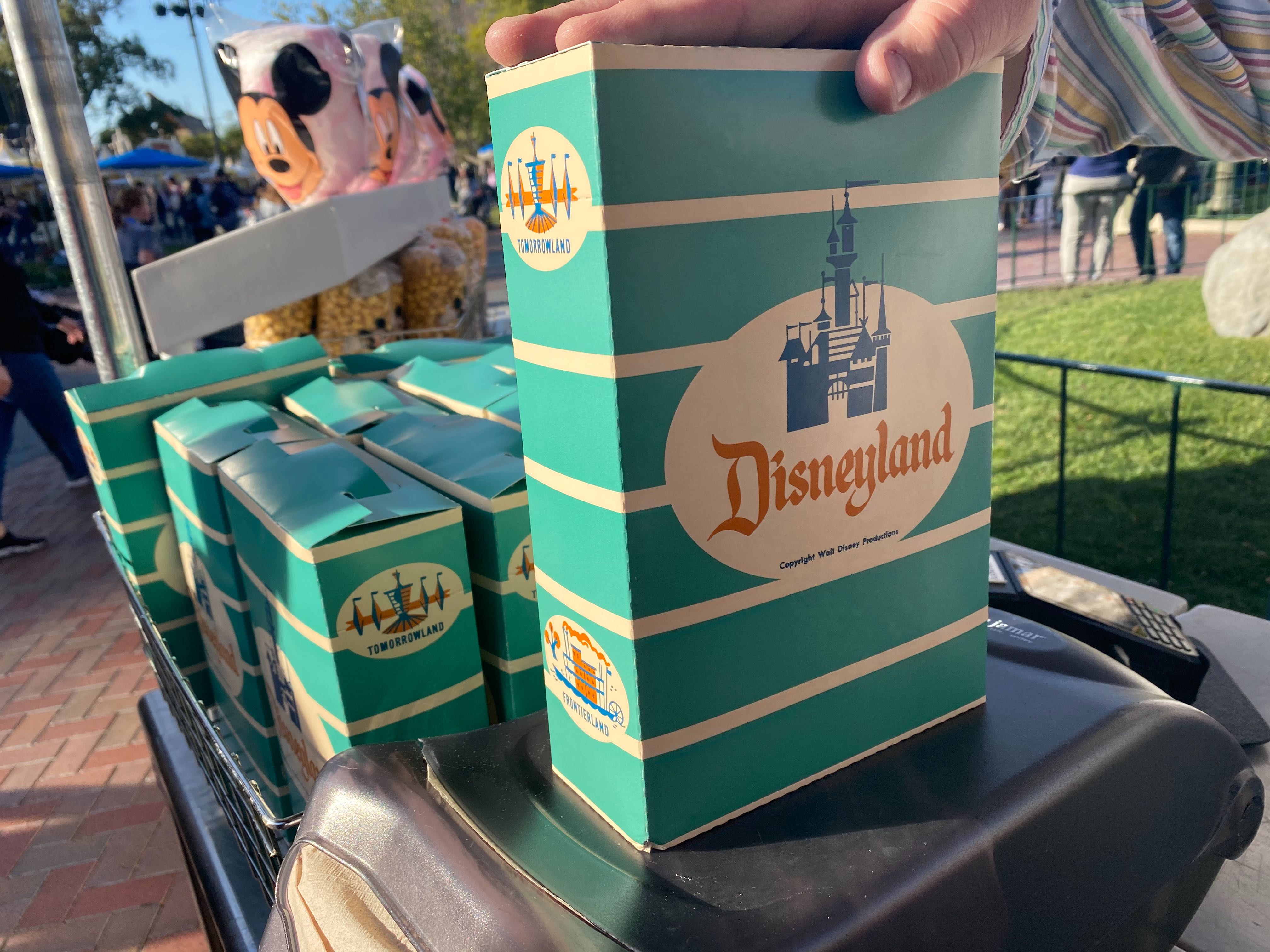 PHOTOS New 1950’s Style Retro Disneyland Popcorn Box Pops into