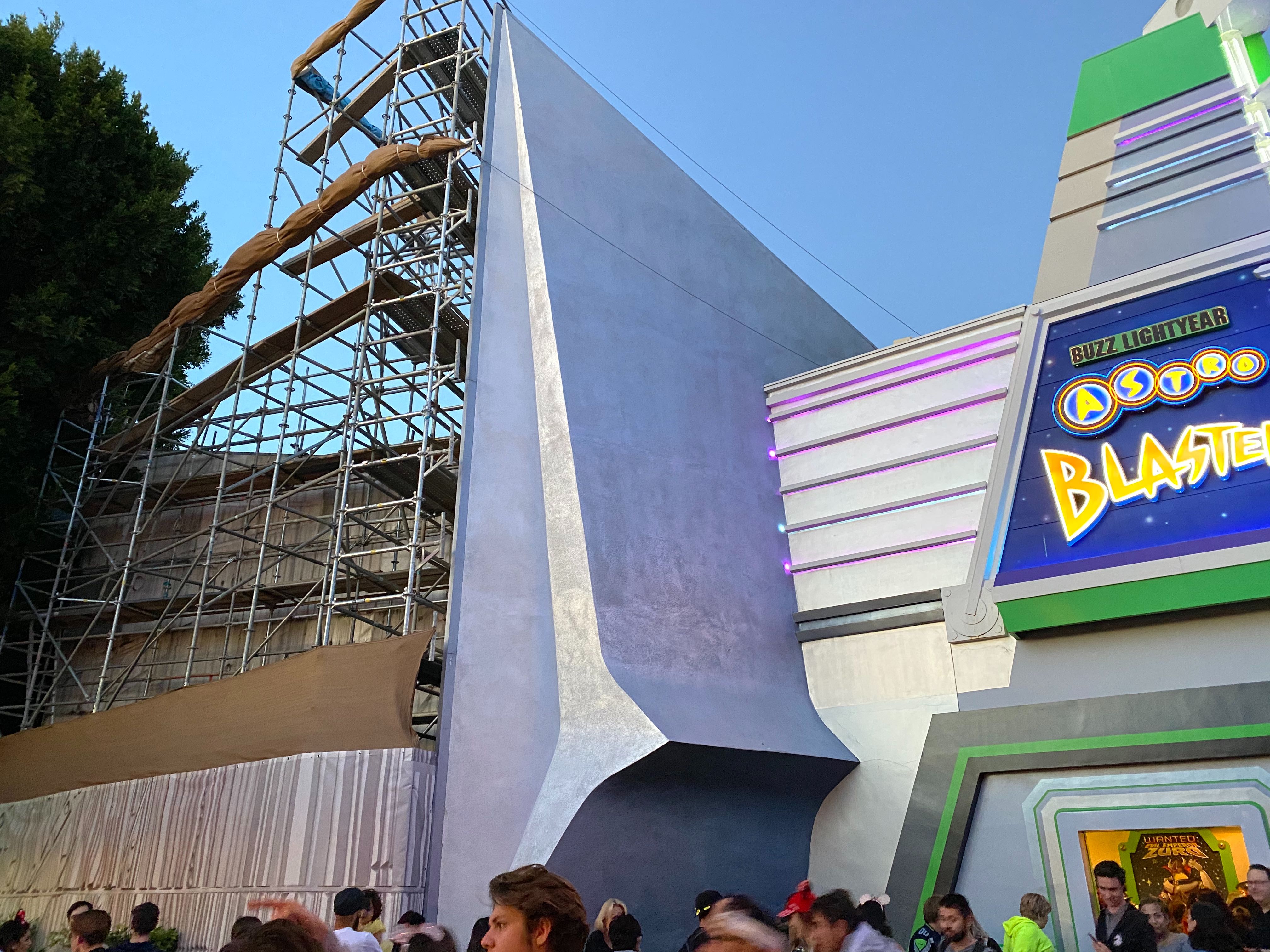 Tomorrowland Entrance Wall is Revealed after Construction in Disneyland Park