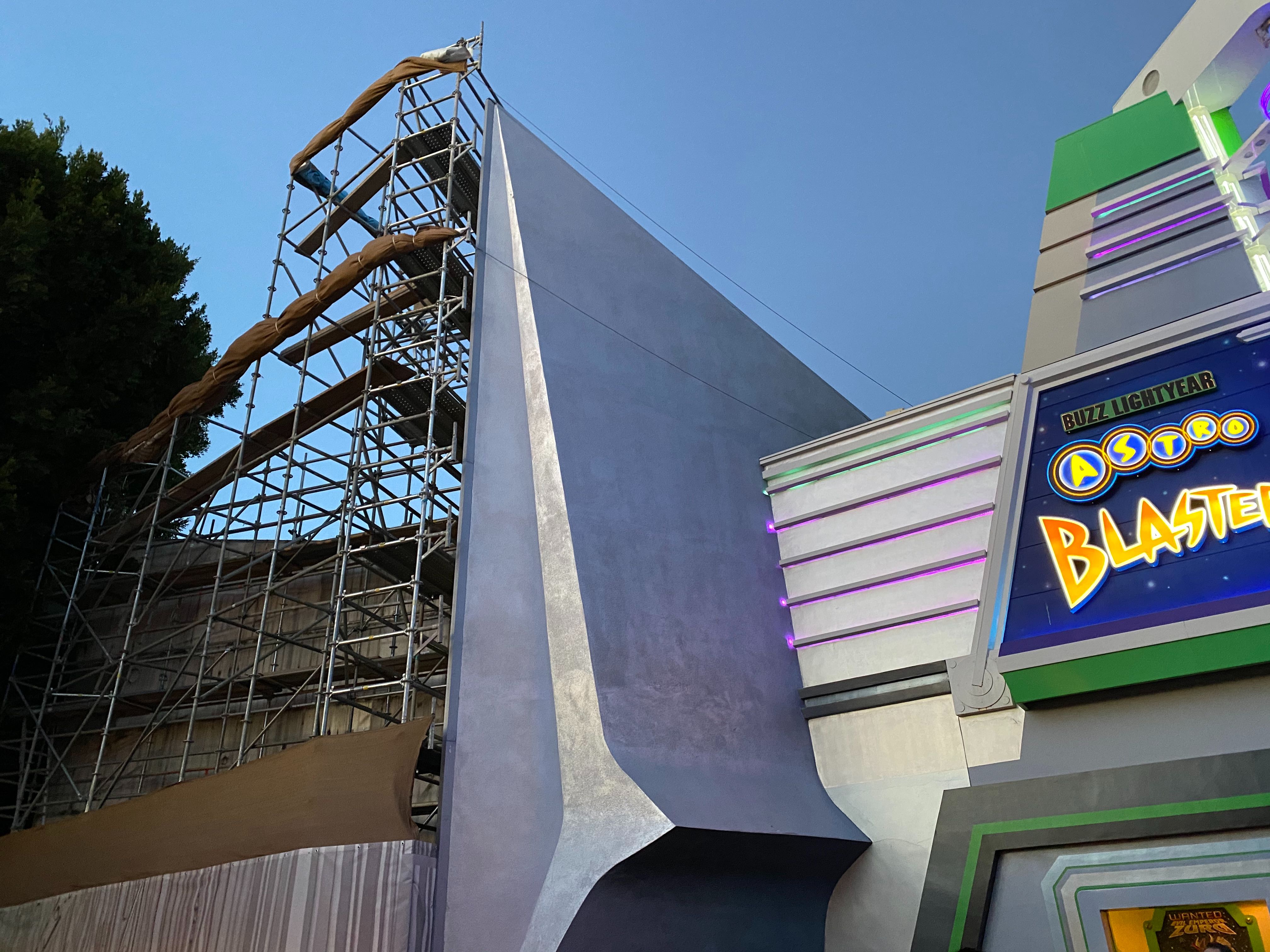Tomorrowland Entrance Wall is Revealed after Construction in Disneyland Park