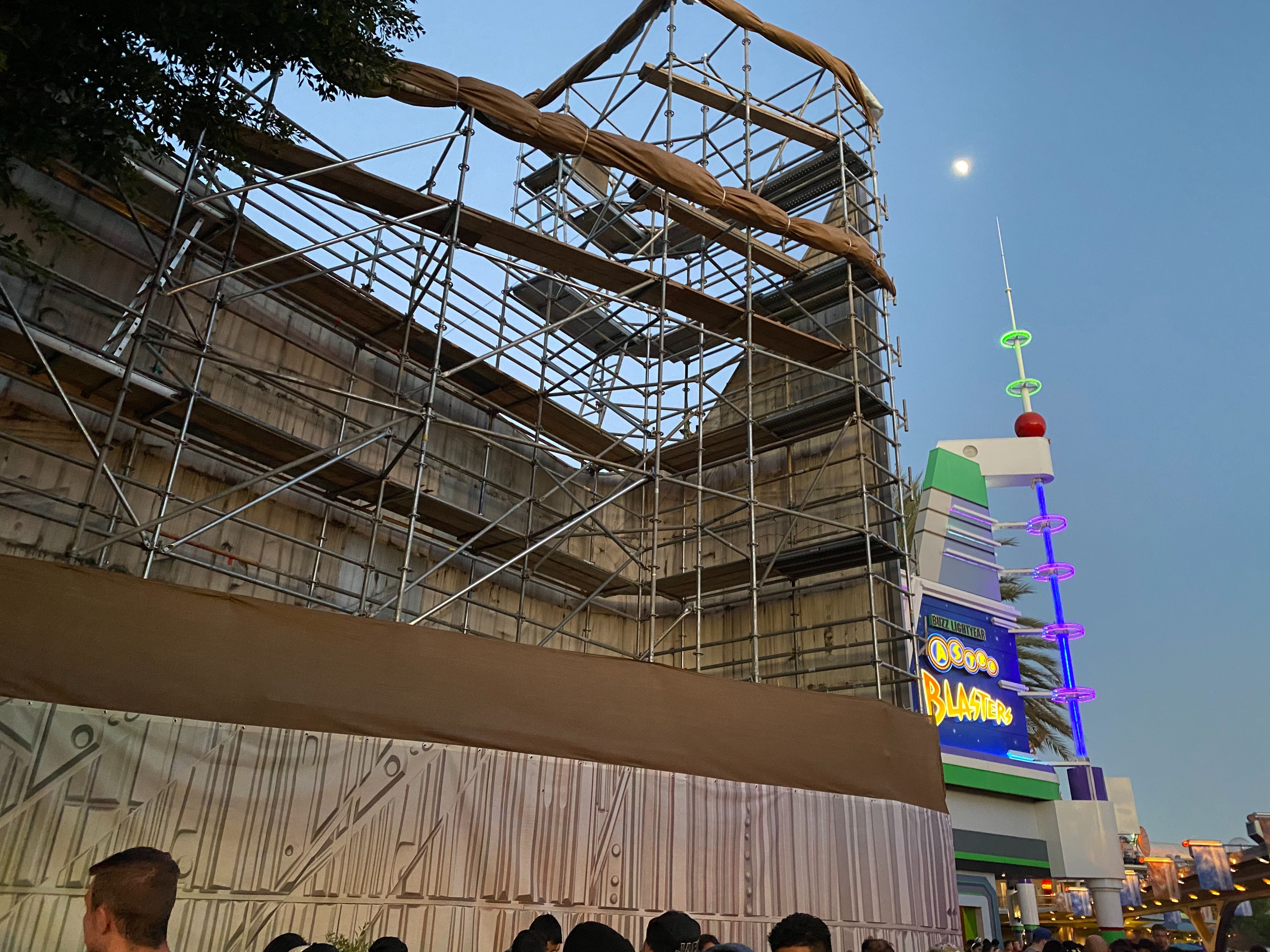 Tomorrowland Entrance Wall is Revealed after Construction in Disneyland Park