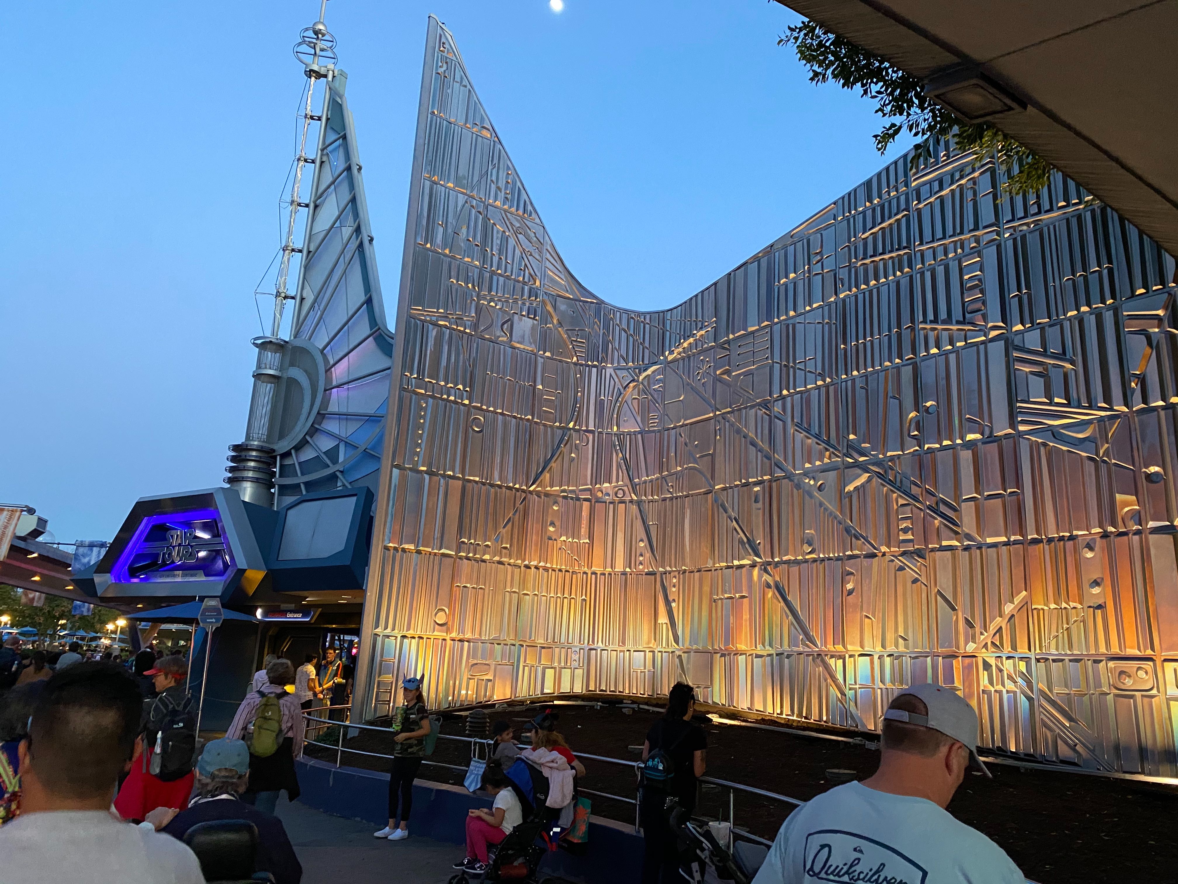 Tomorrowland Entrance Wall is Revealed after Construction in Disneyland Park