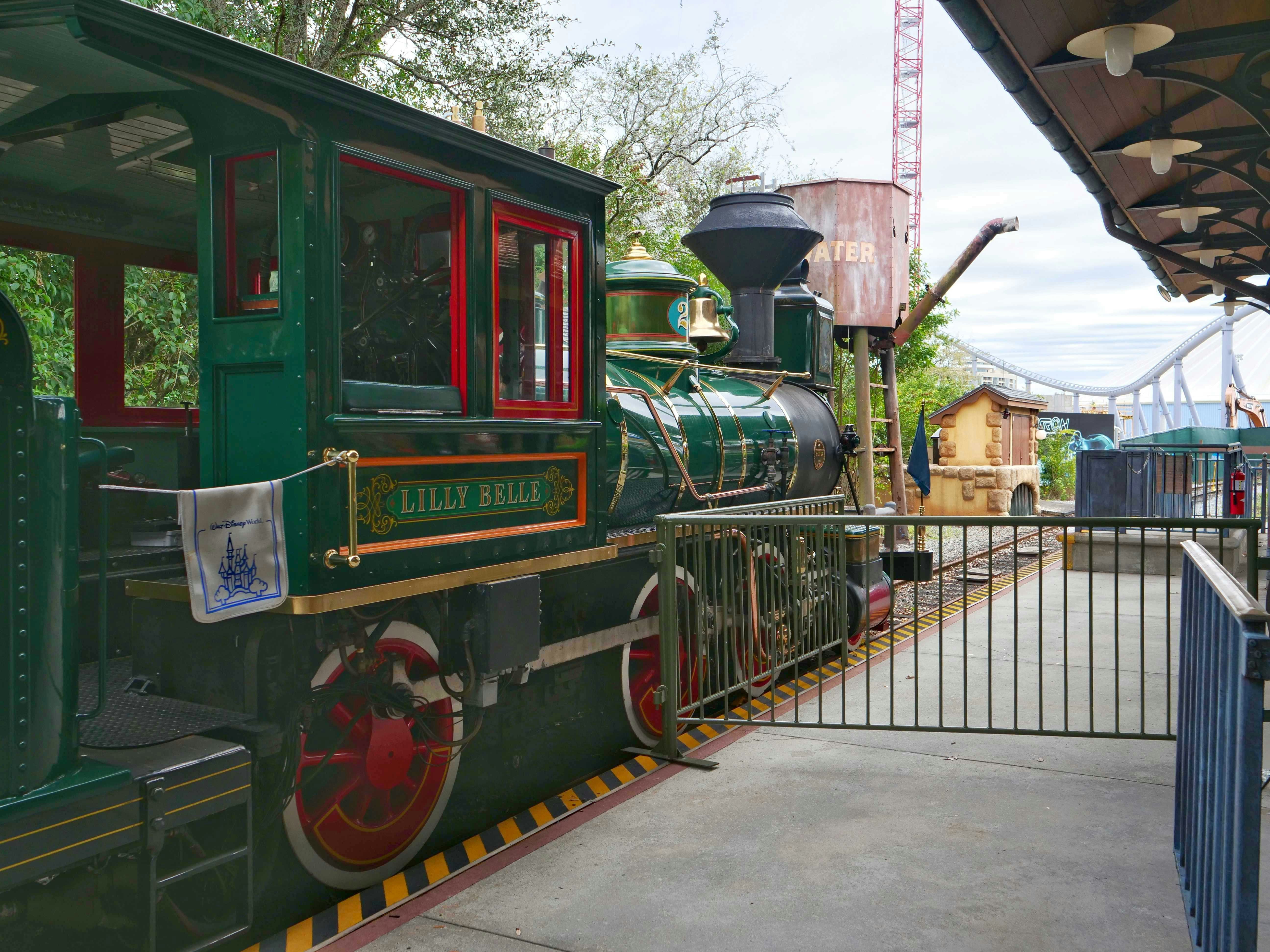 walt disney on a train