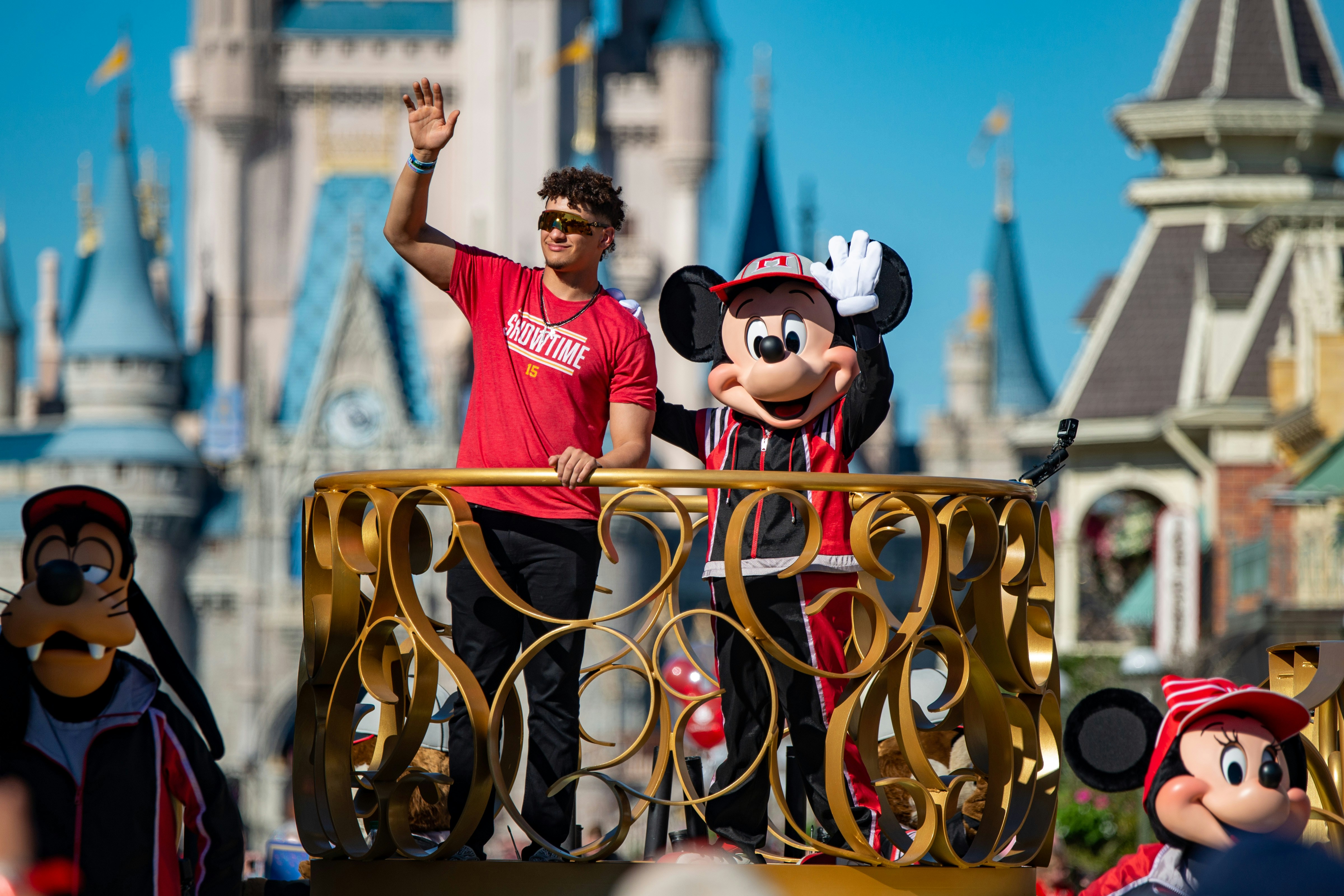 Patrick Mahomes and family celebrate Super Bowl win at Disneyland