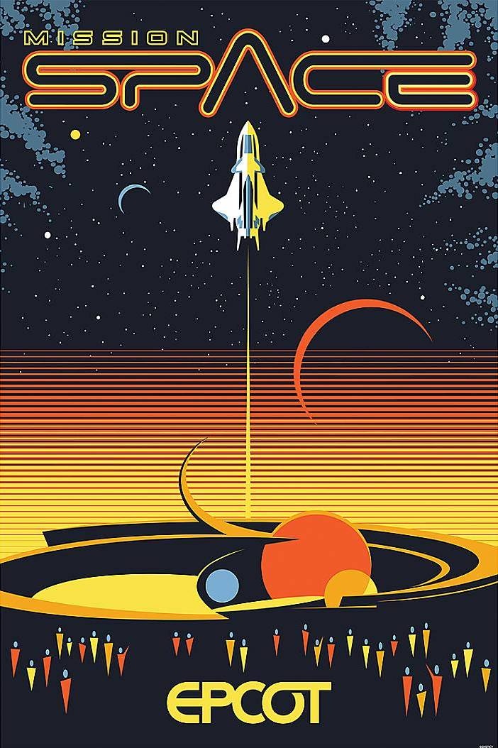 Shop New Limited Edition Spaceship Earth And Mission Space Attraction Serigraph Posters Now Available On Shopdisney Wdw News Today