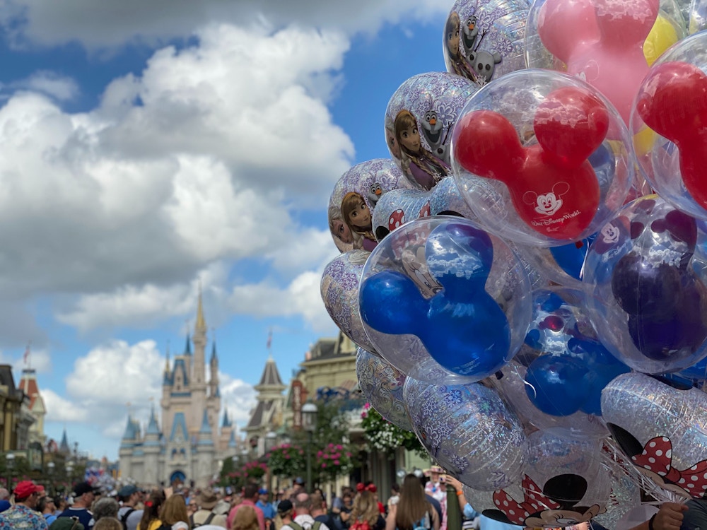 cinderella castle balloons