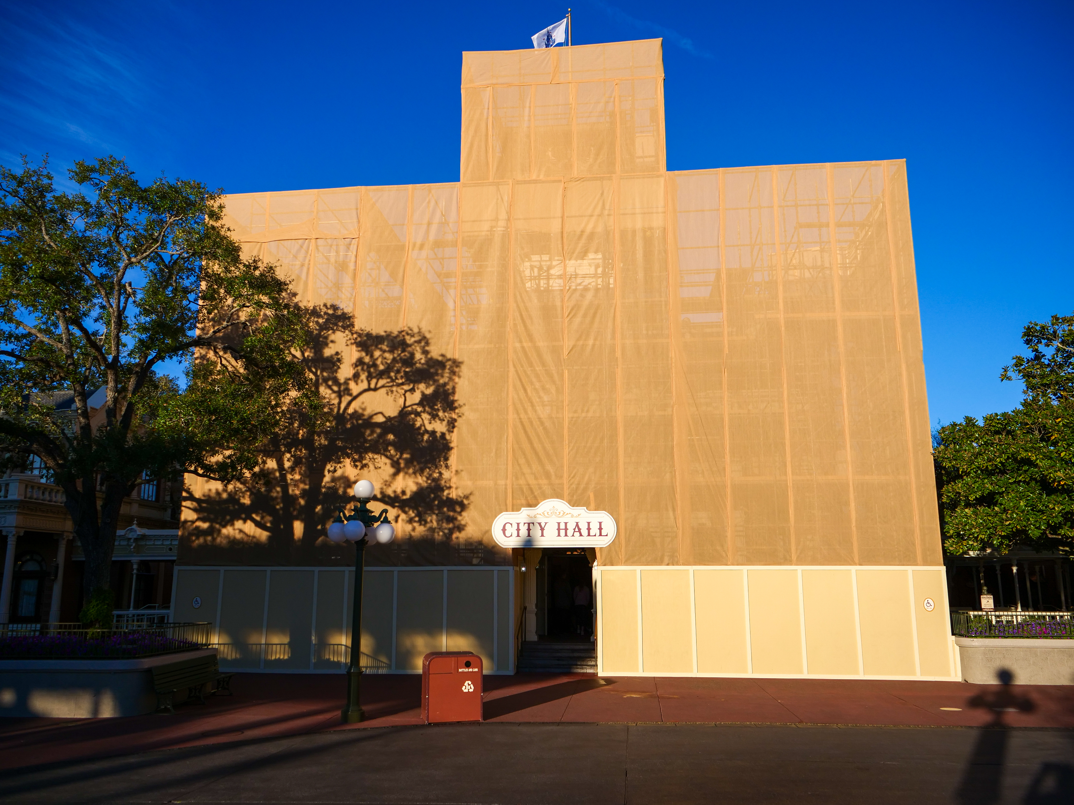 City Hall Behind Scrim