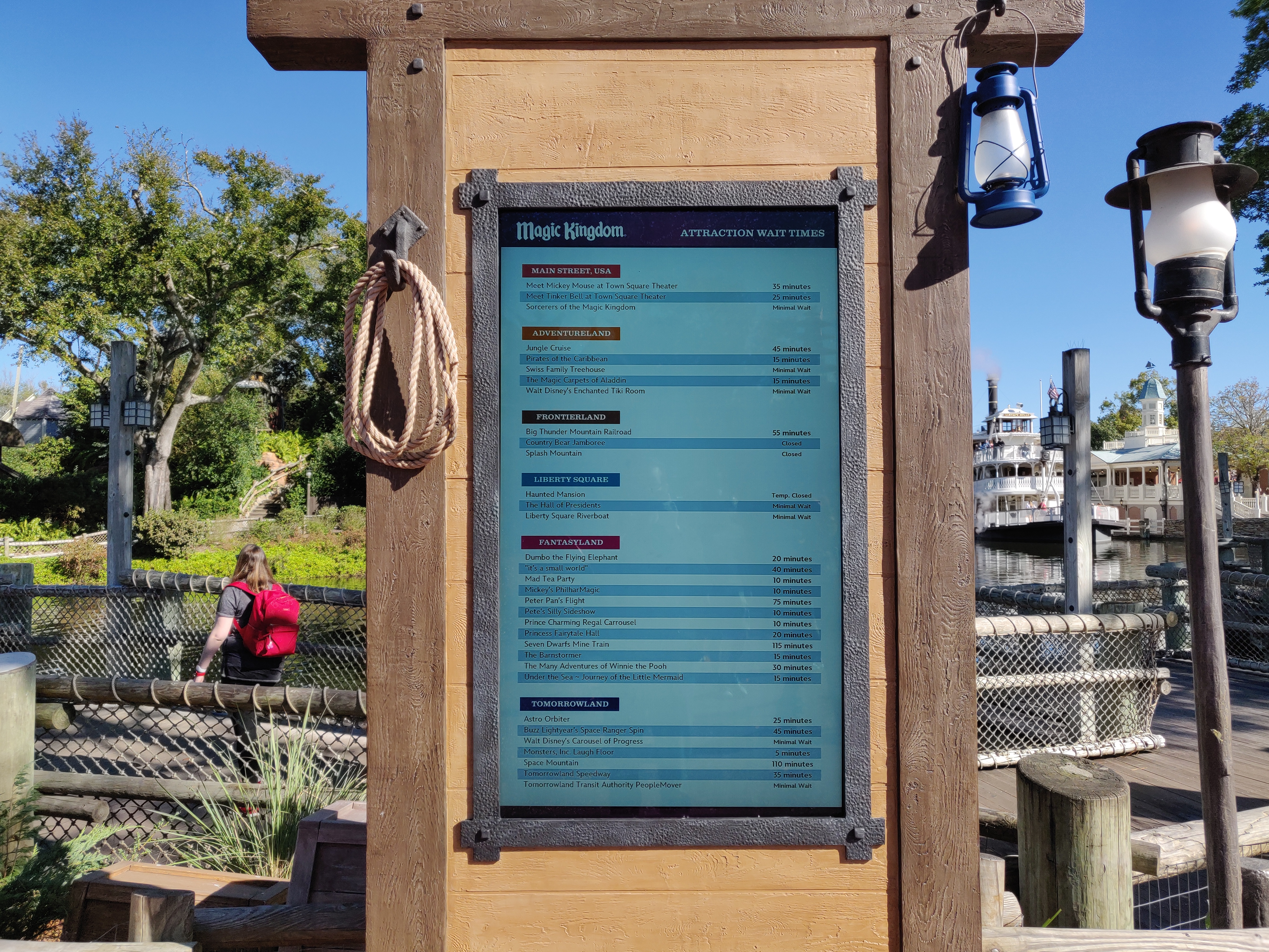Frontierland Tip Board
