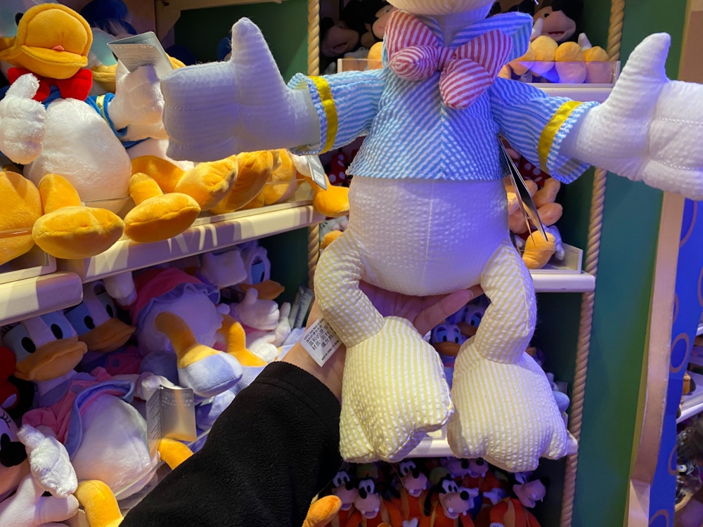 donald pinstripe plush