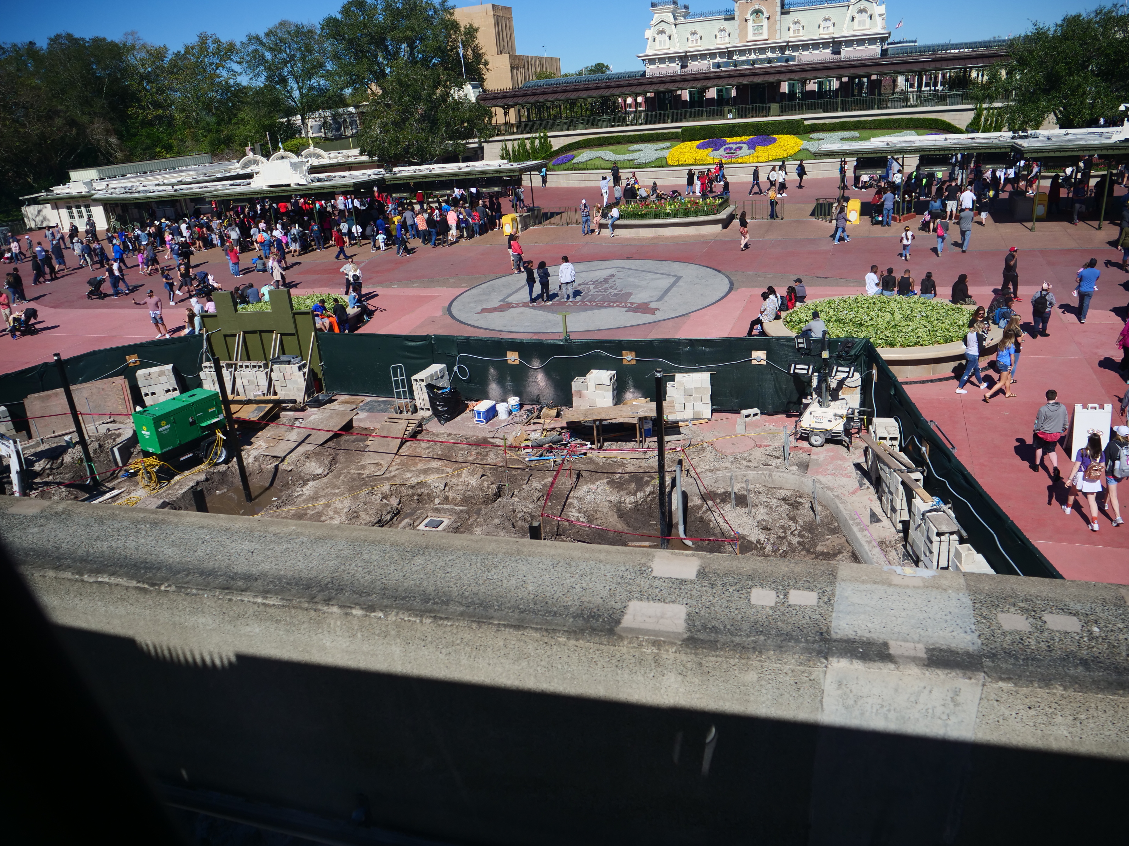 Magic Kingdom Entrance Construction