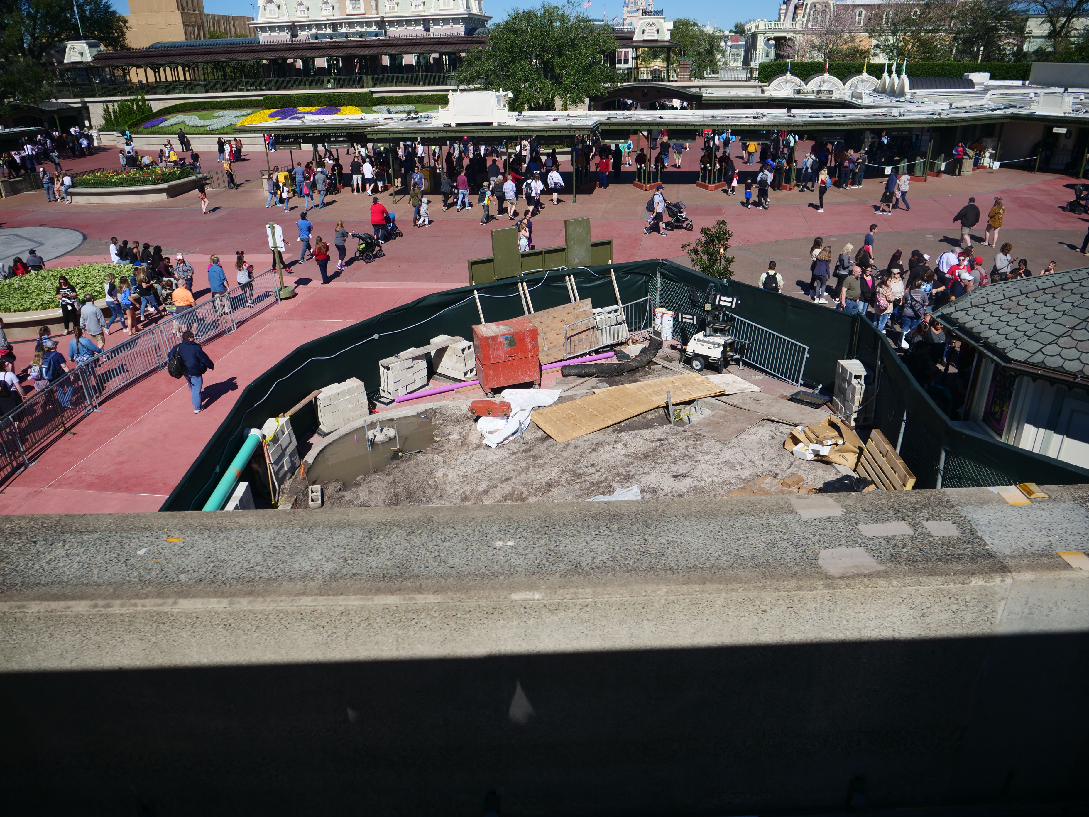 Magic Kingdom Entrance Construction