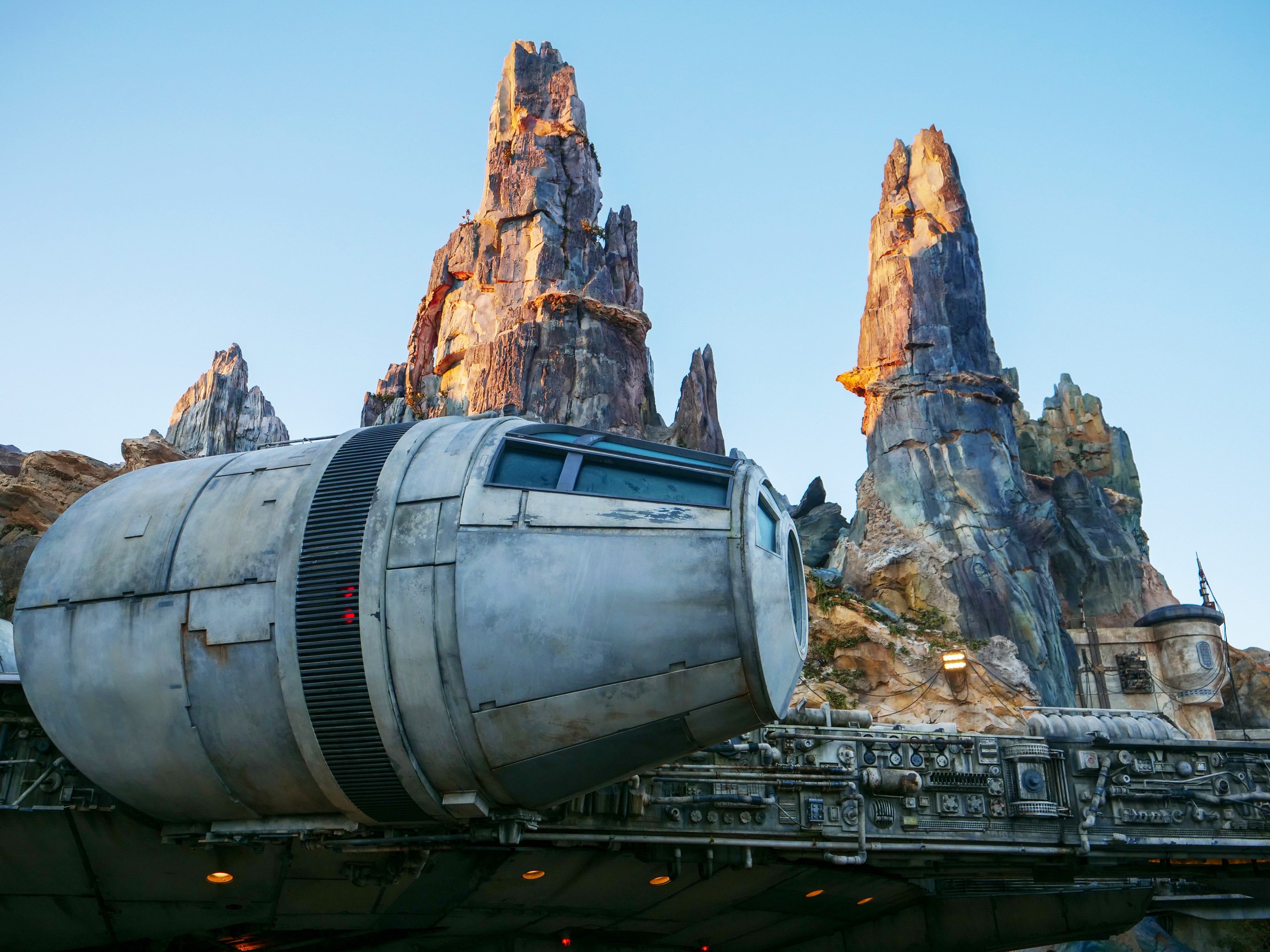 Millennium Falcon in Front of Spires