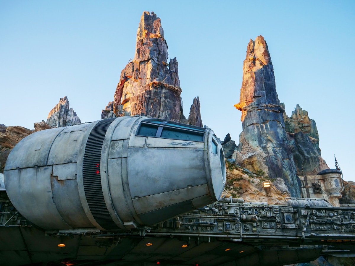 Millennium Falcon in Front of Spires