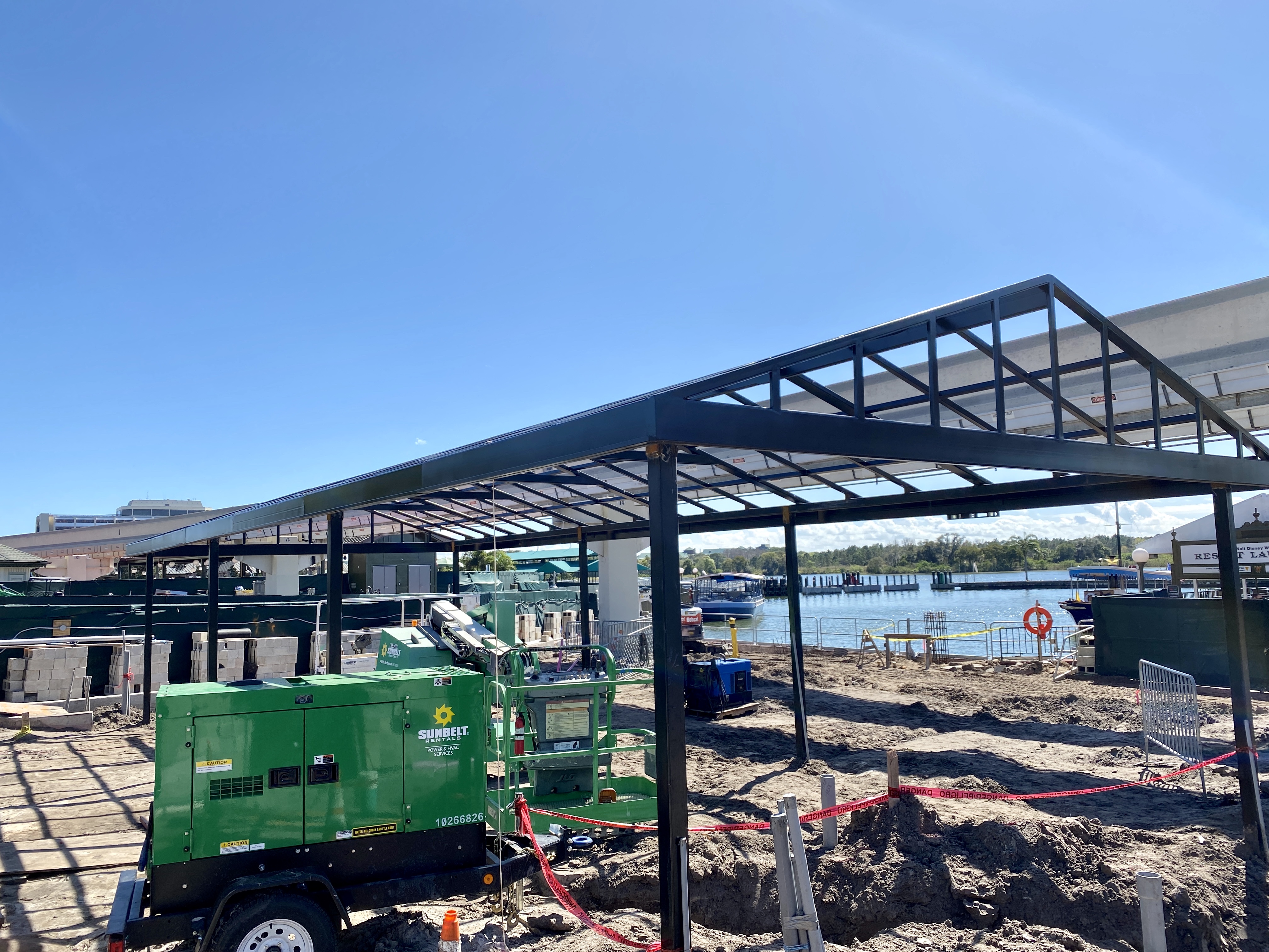 Magic kingdom entrance construction structure