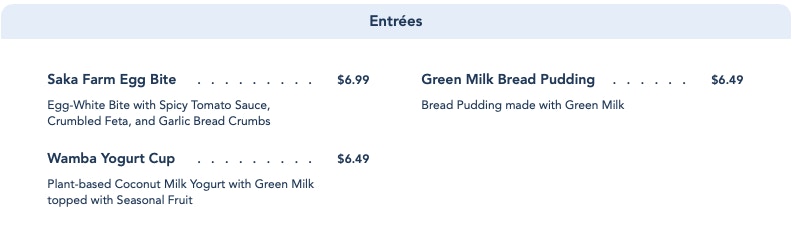 milk stand breakfast menu