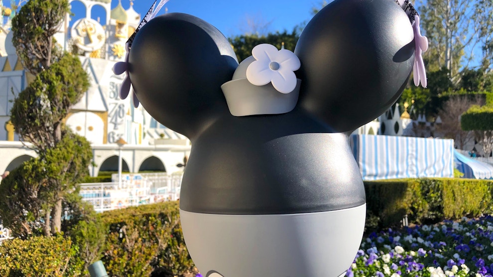 PHOTOS: New Steamboat Minnie Black and White Souvenir Popcorn Bucket Arrives at Disneyland