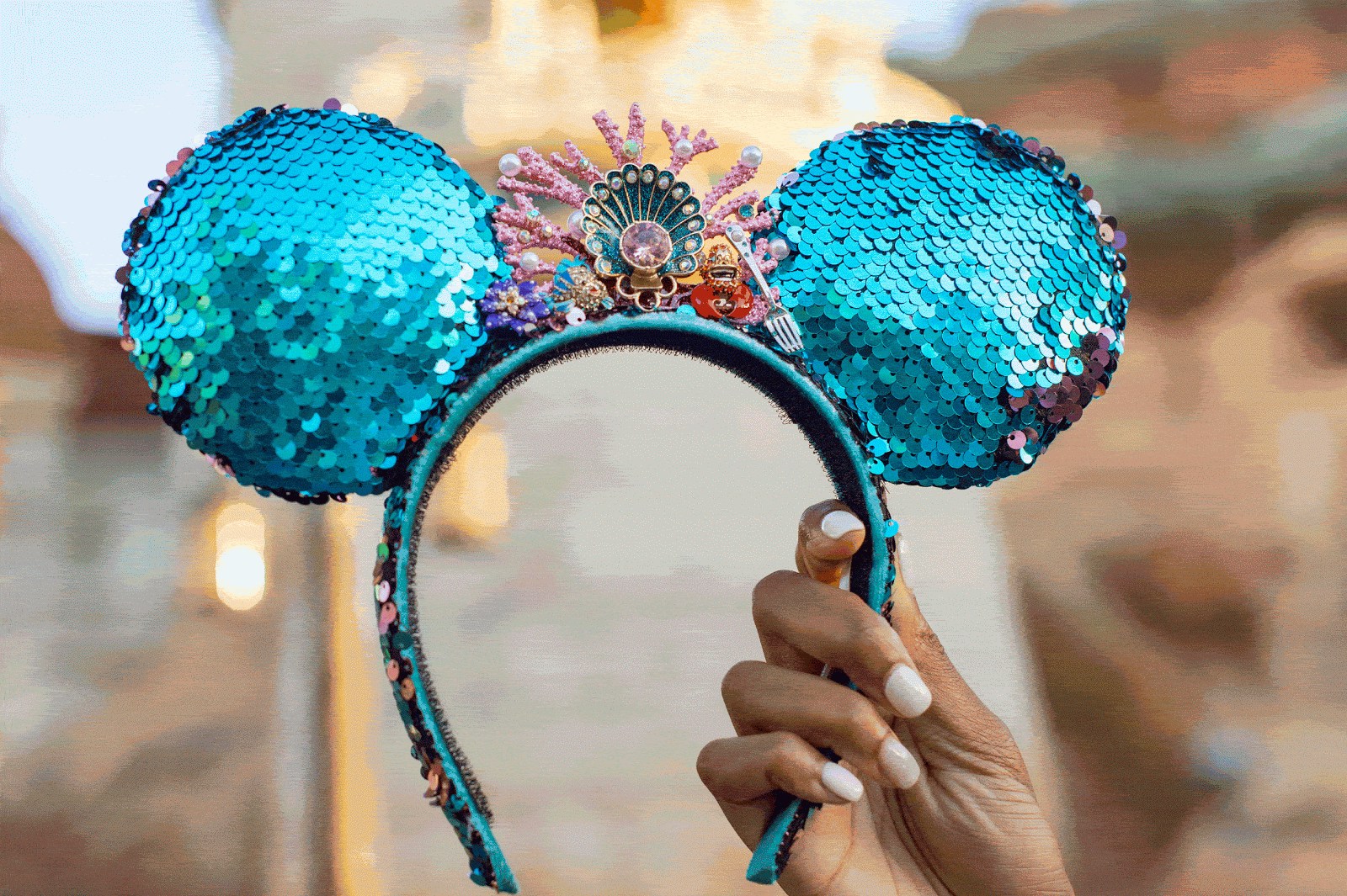 Bespoke Minnie Mouse ears created by Gucci, Louis Vuitton, Prada