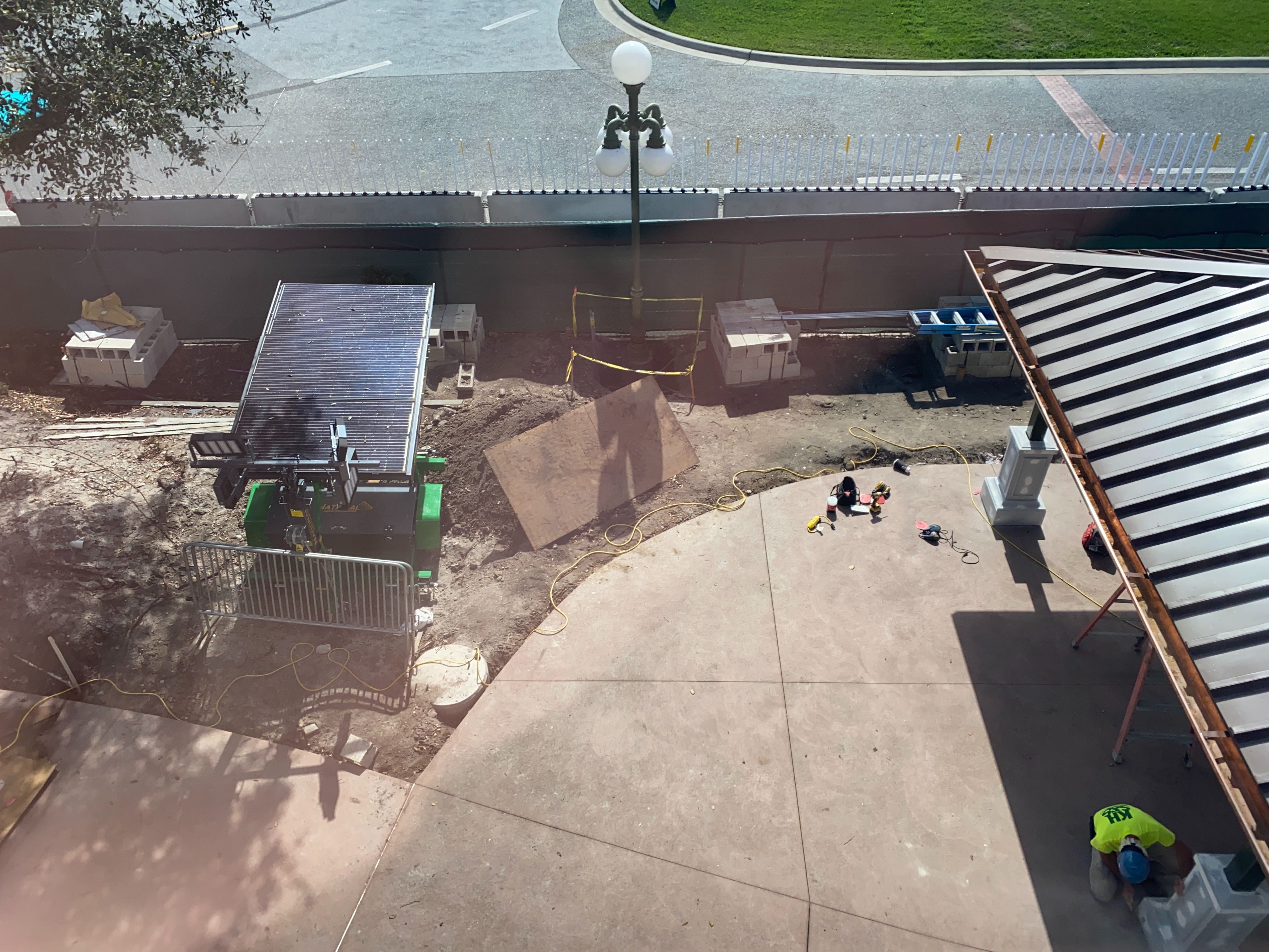 contemporary magic kingdom walkway construction