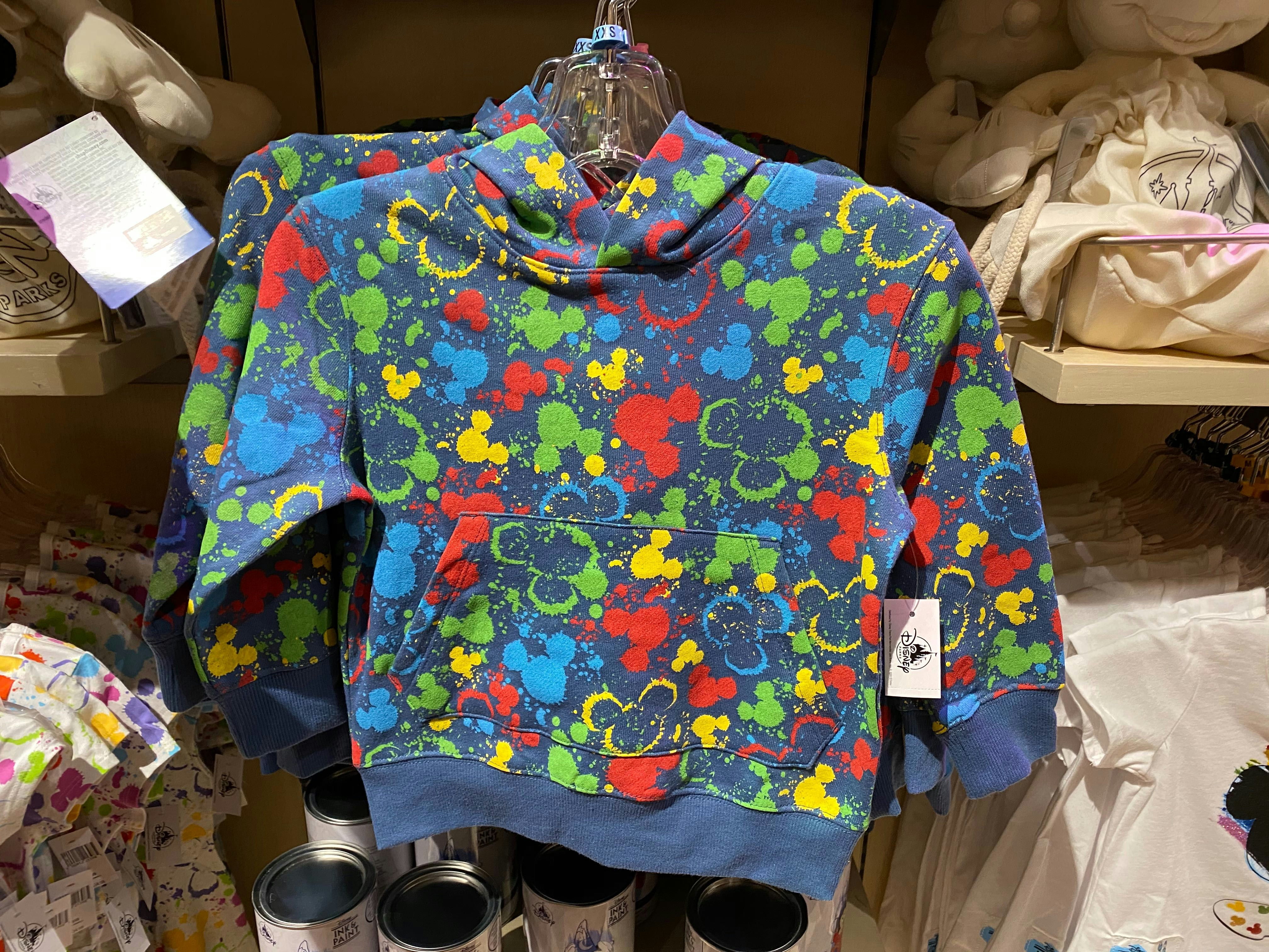 Child Mickey Head Paint Splatter Hoodie - $39.99
