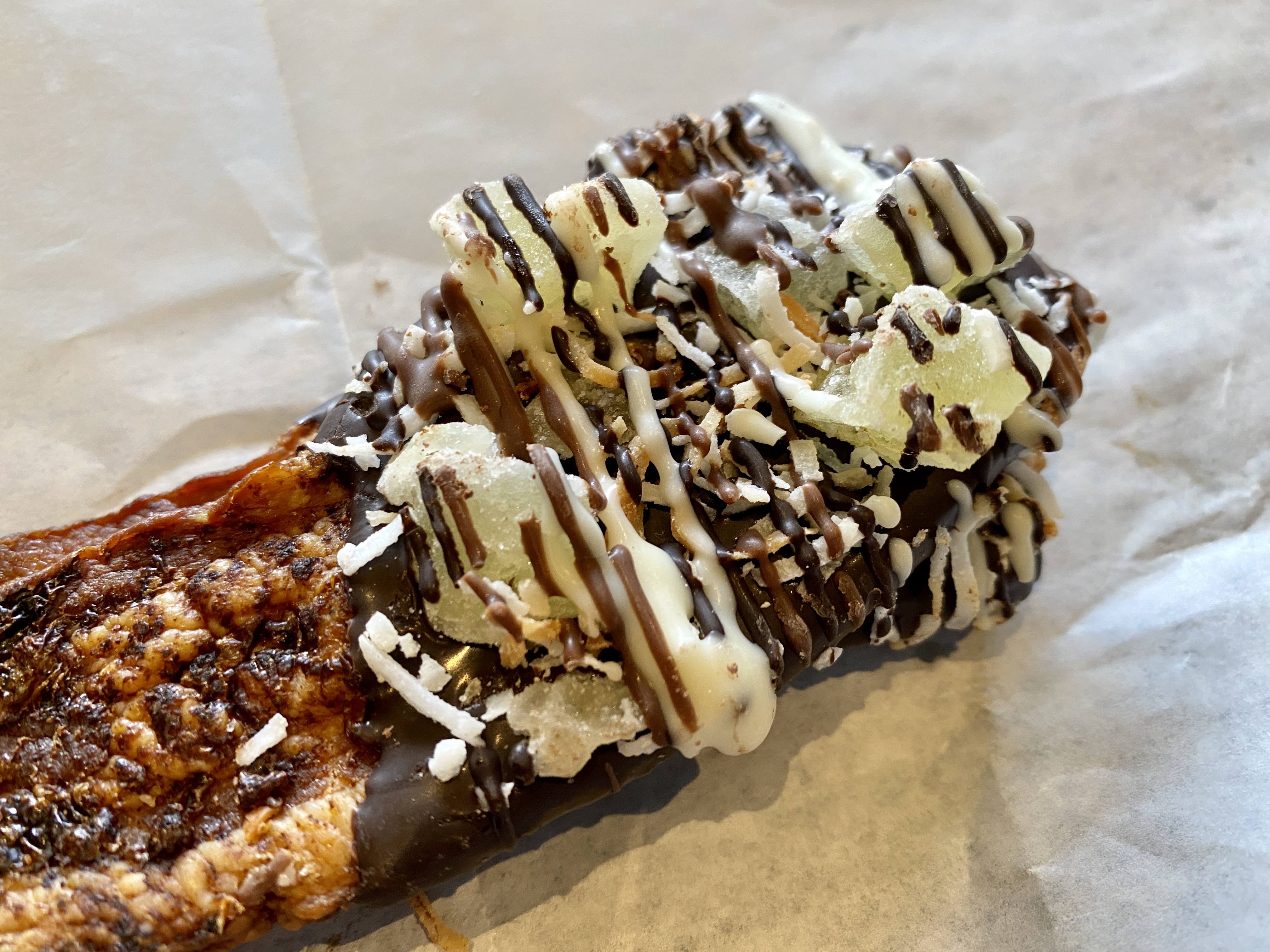 REVIEW Seasonal ChocolateDipped Pineapple Coconut Bacon at Walt