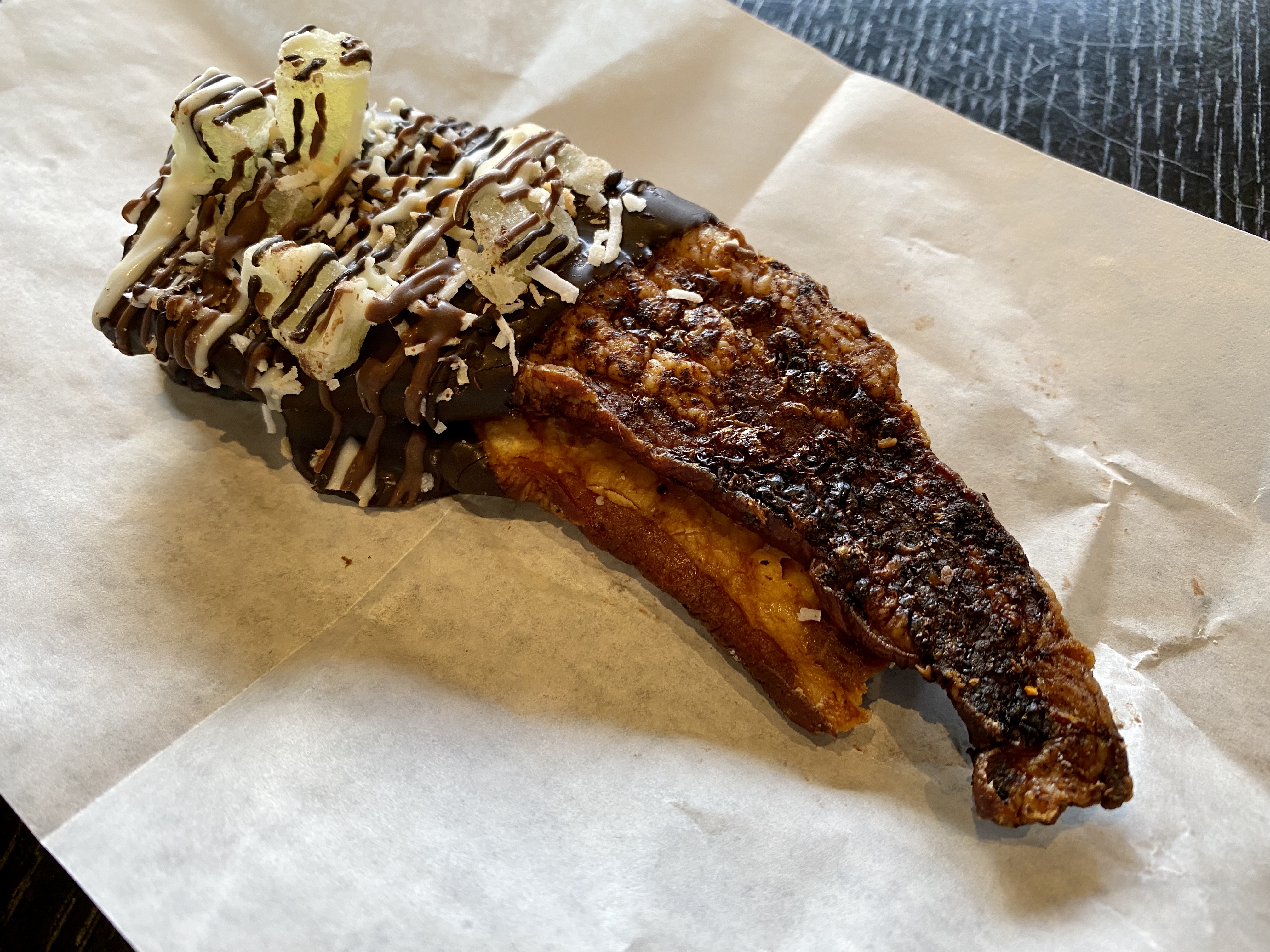 REVIEW Seasonal ChocolateDipped Pineapple Coconut Bacon at Walt