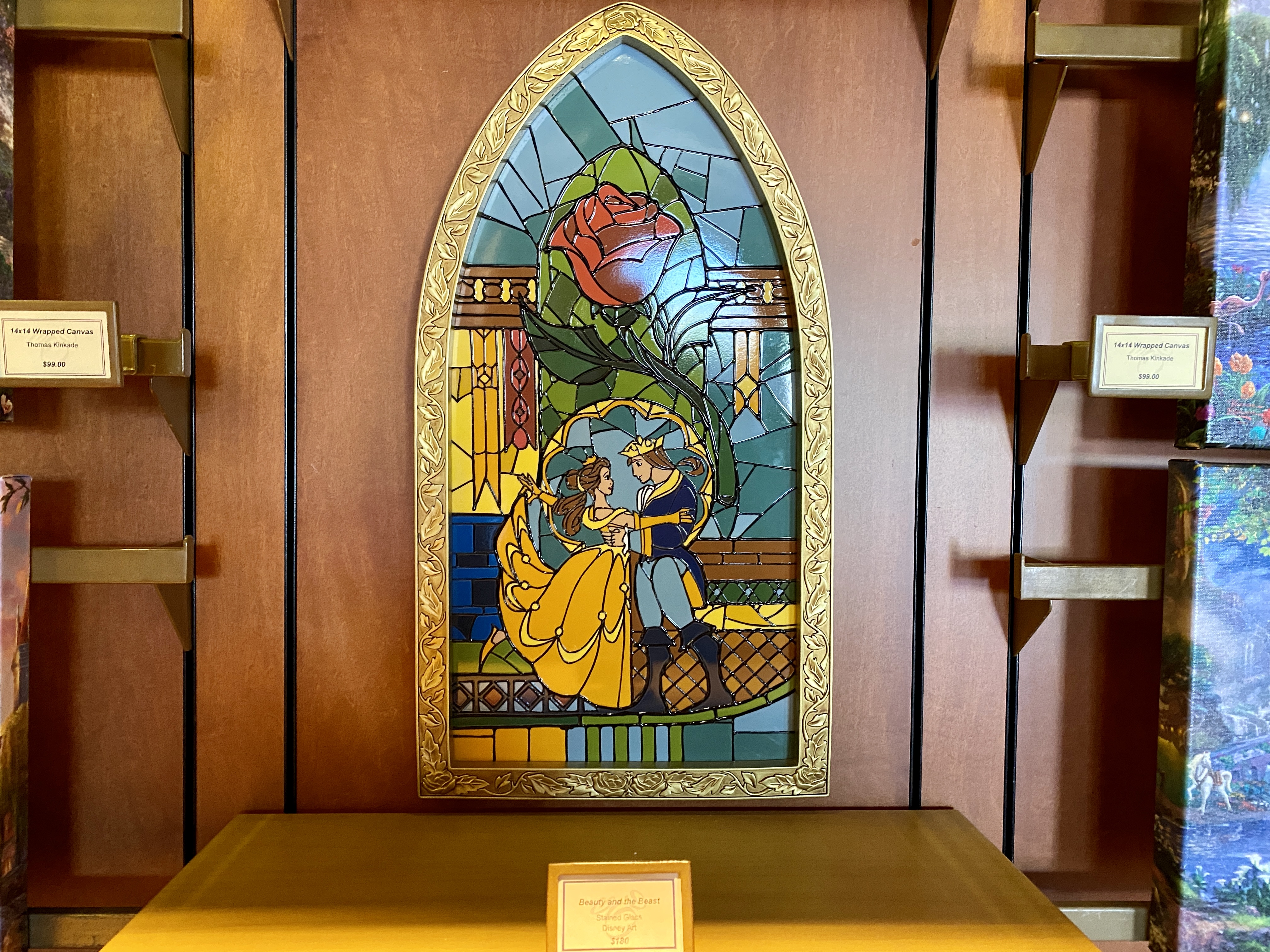 Beauty and the beast stained glass