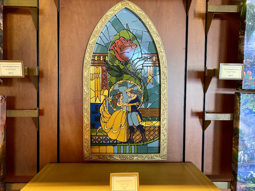 Beauty and the beast stained glass