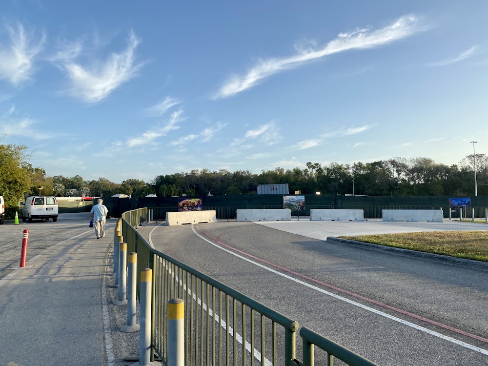 Animal Kingdom entrance construction