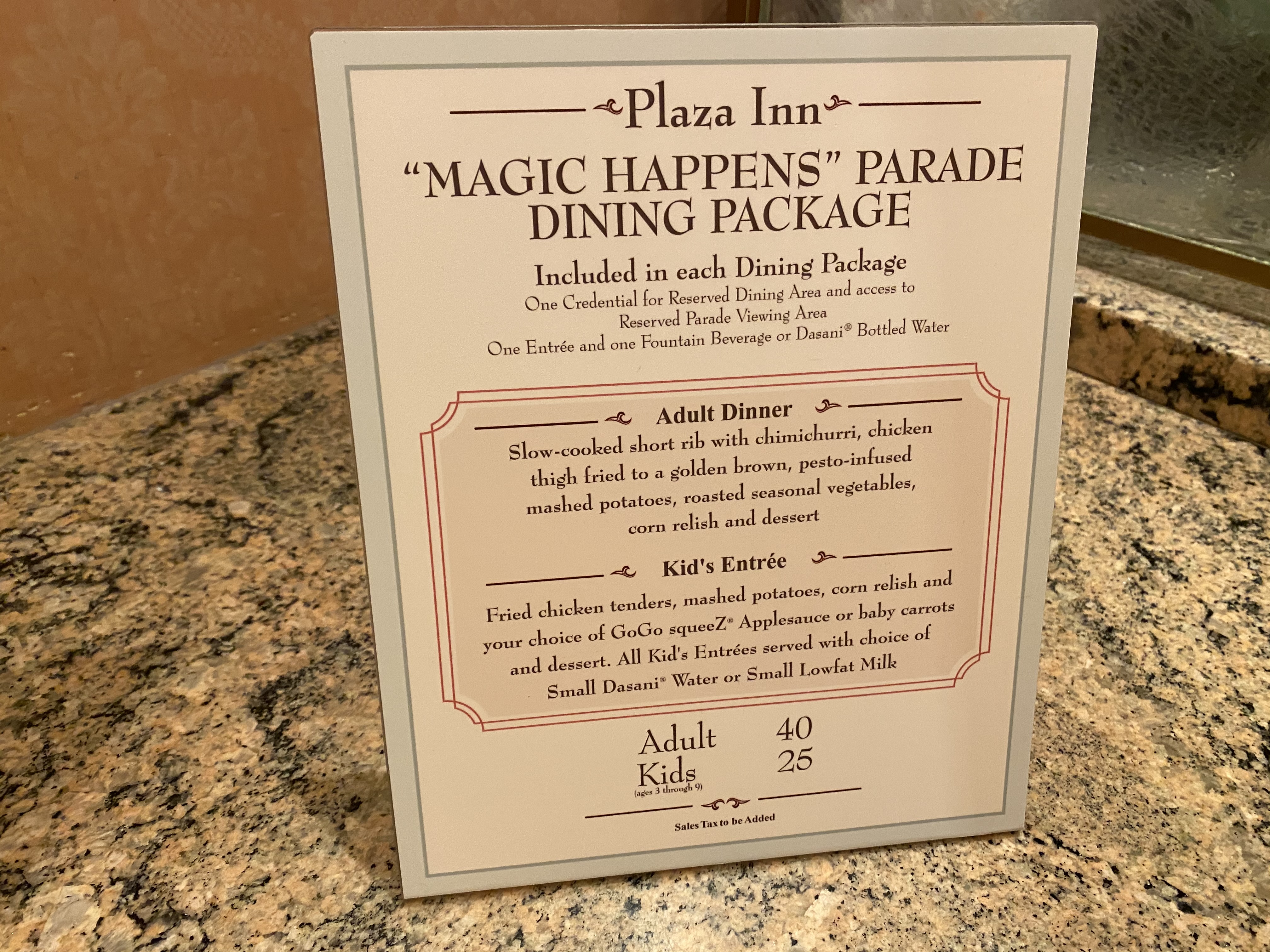 magic happens dining package