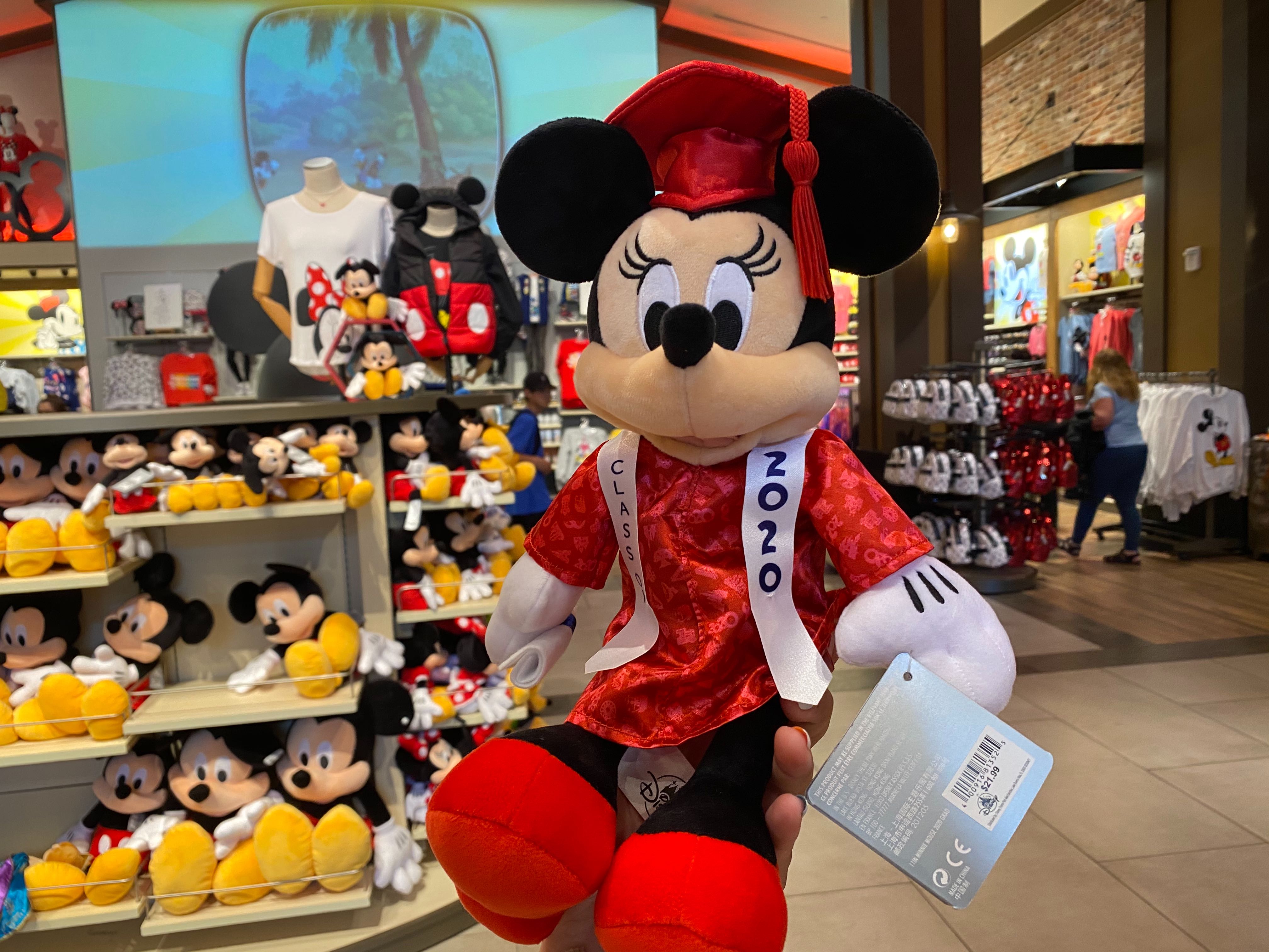 mickey graduation plush