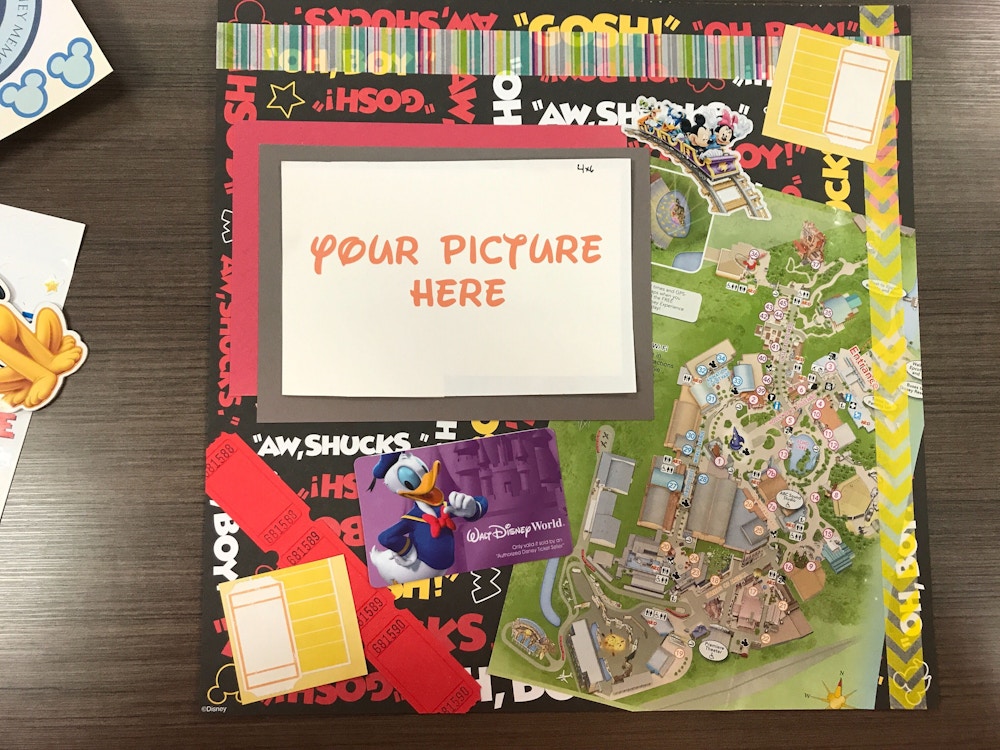 Disney Themed Scrapbook Layout Featuring Simple Stories
